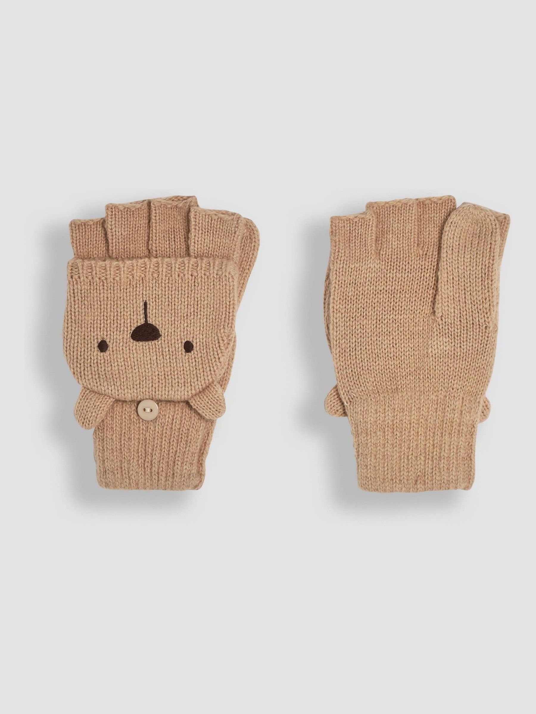 Brown Bear Novelty Mittens With Fingers - Image 3 of 4