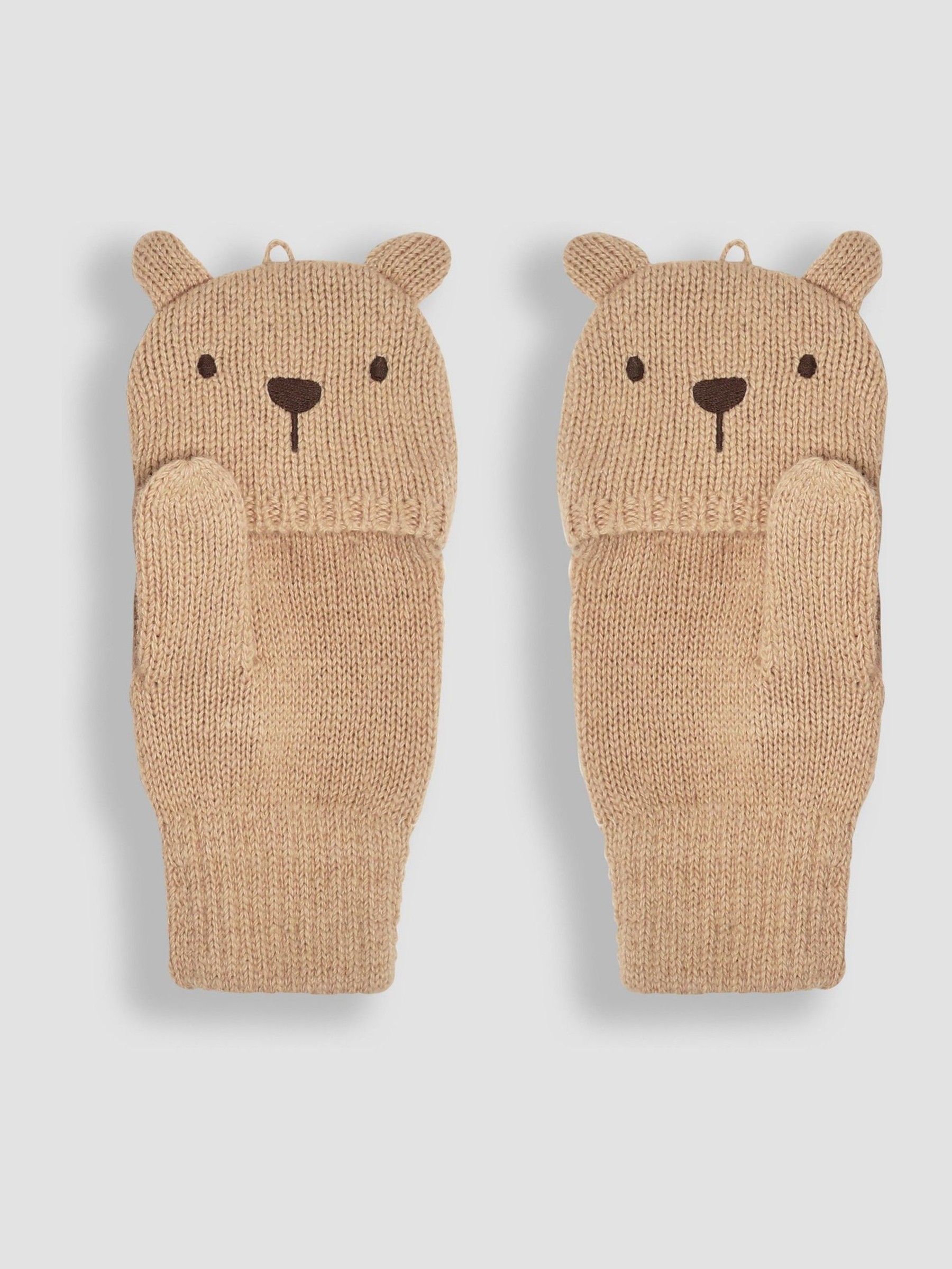 Brown Bear Novelty Mittens With Fingers - Image 4 of 4