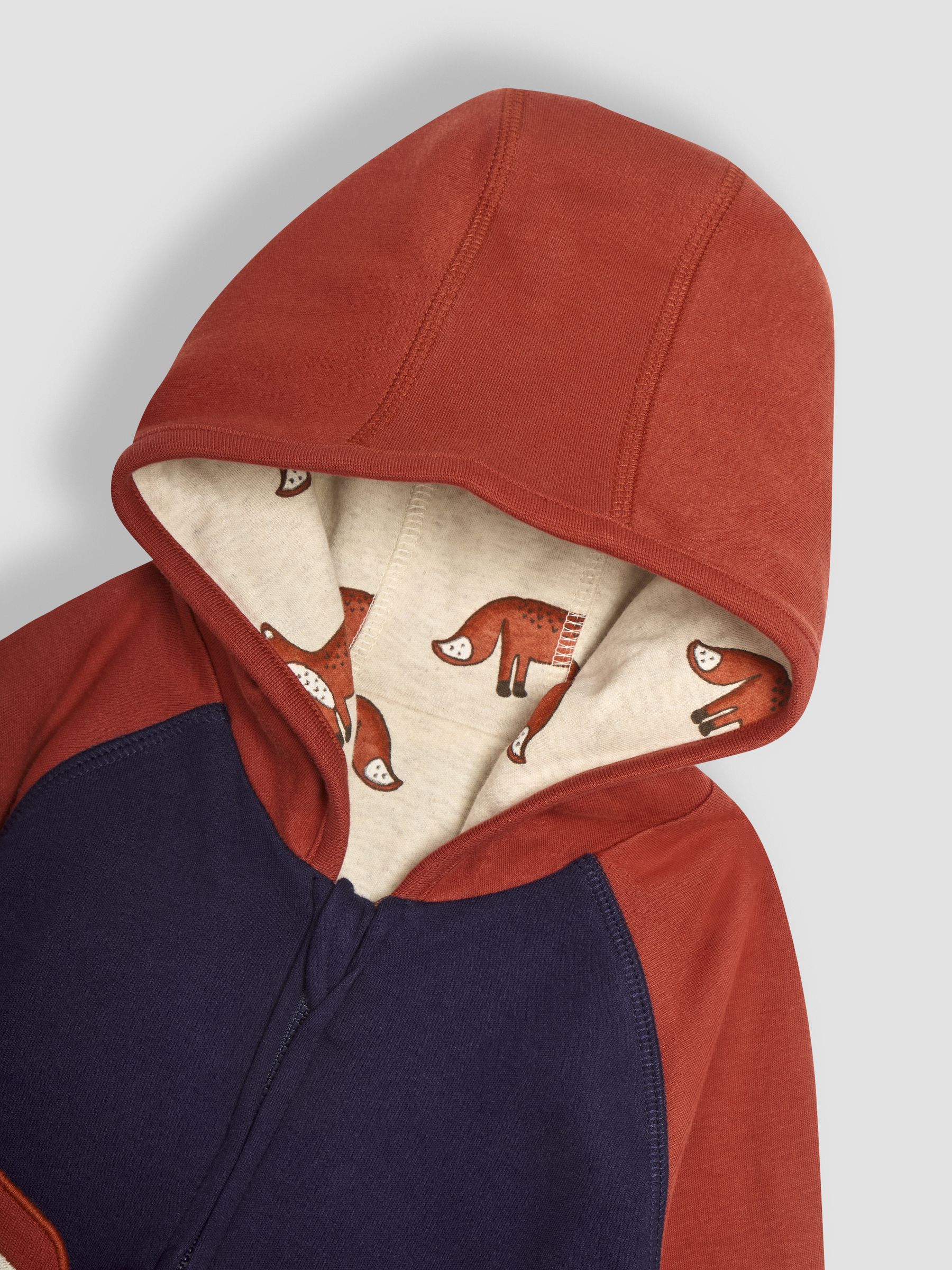 Rust Fox Applique Reversible Hoodie - Image 7 of 8