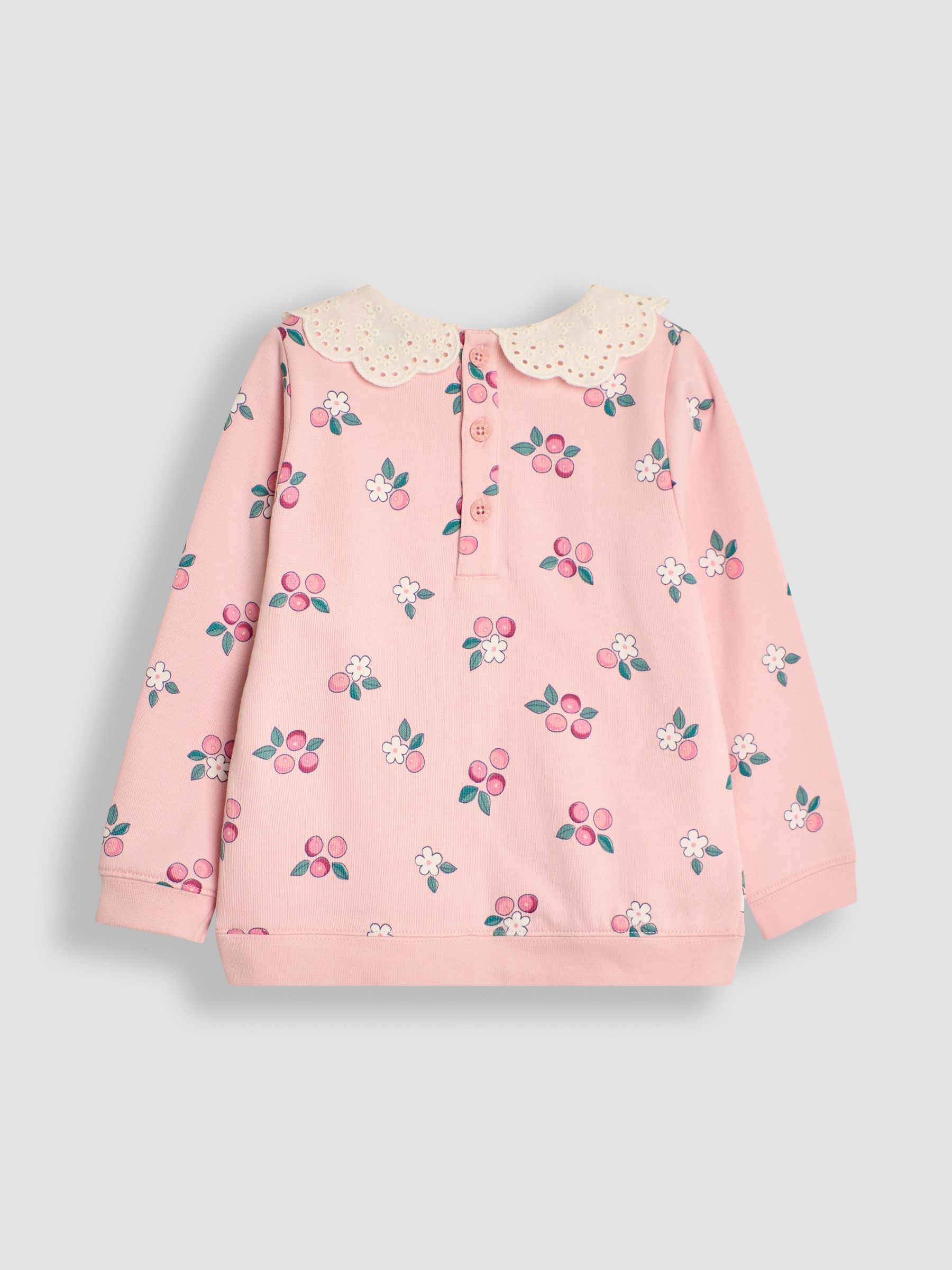 Pink Berry Broderie Collar Sweatshirt - Image 2 of 3