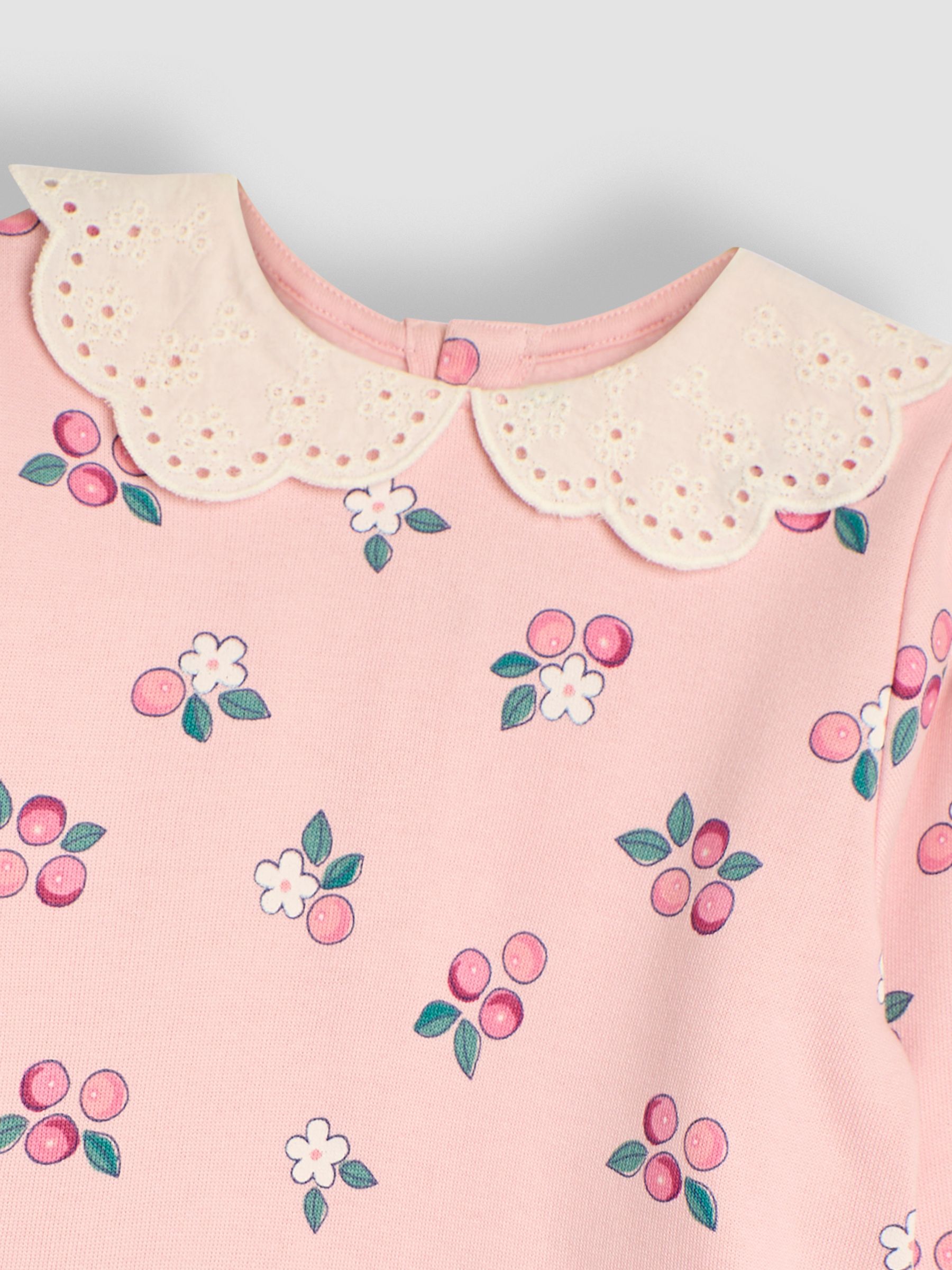 Pink Berry Broderie Collar Sweatshirt - Image 3 of 3