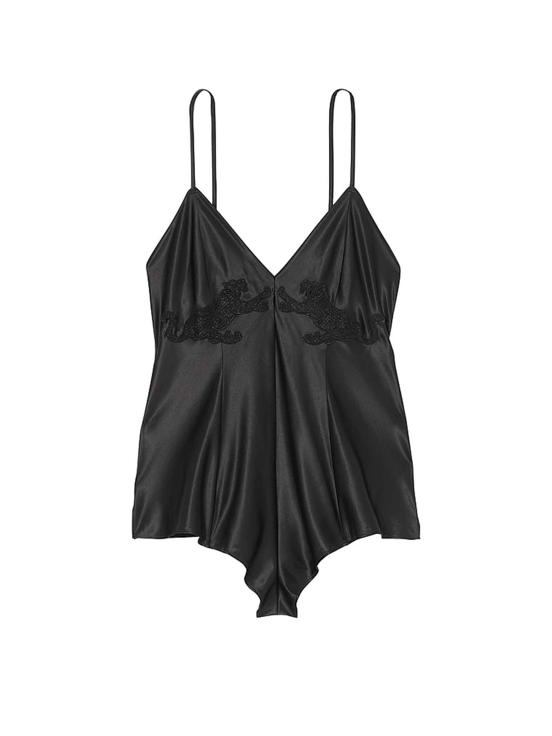 Black Jaguar Satin Playsuit - Image 3 of 3