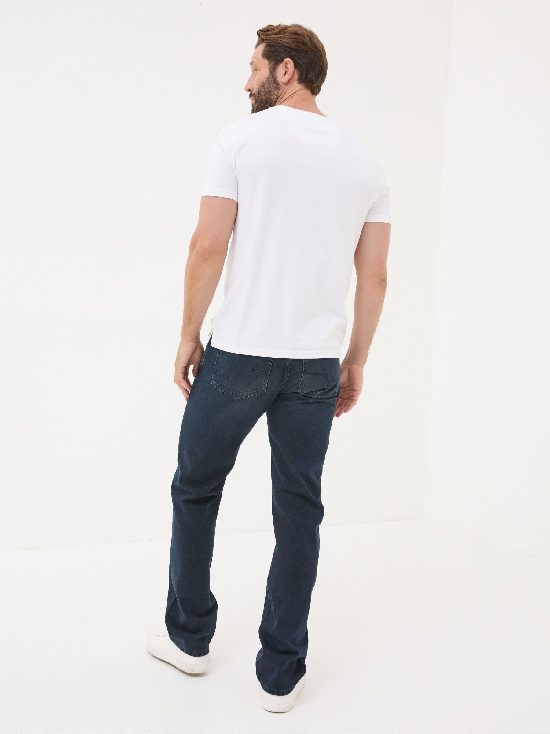 Denim Dark Blue Straight Fit Jeans - Image 2 of 6