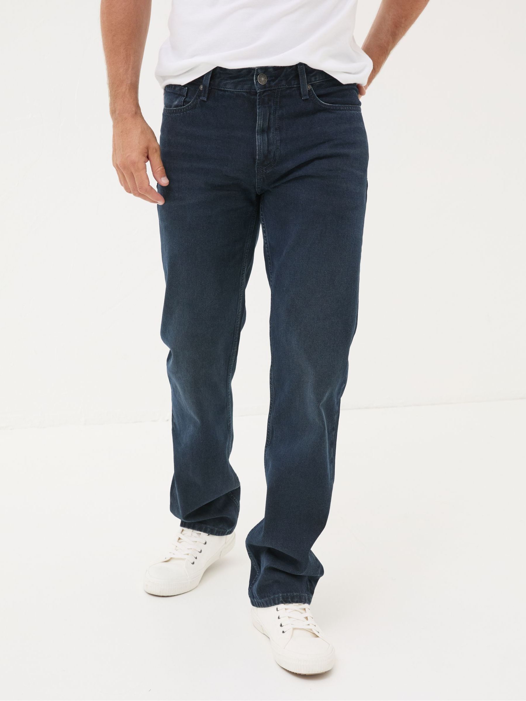 Denim Dark Blue Straight Fit Jeans - Image 5 of 6