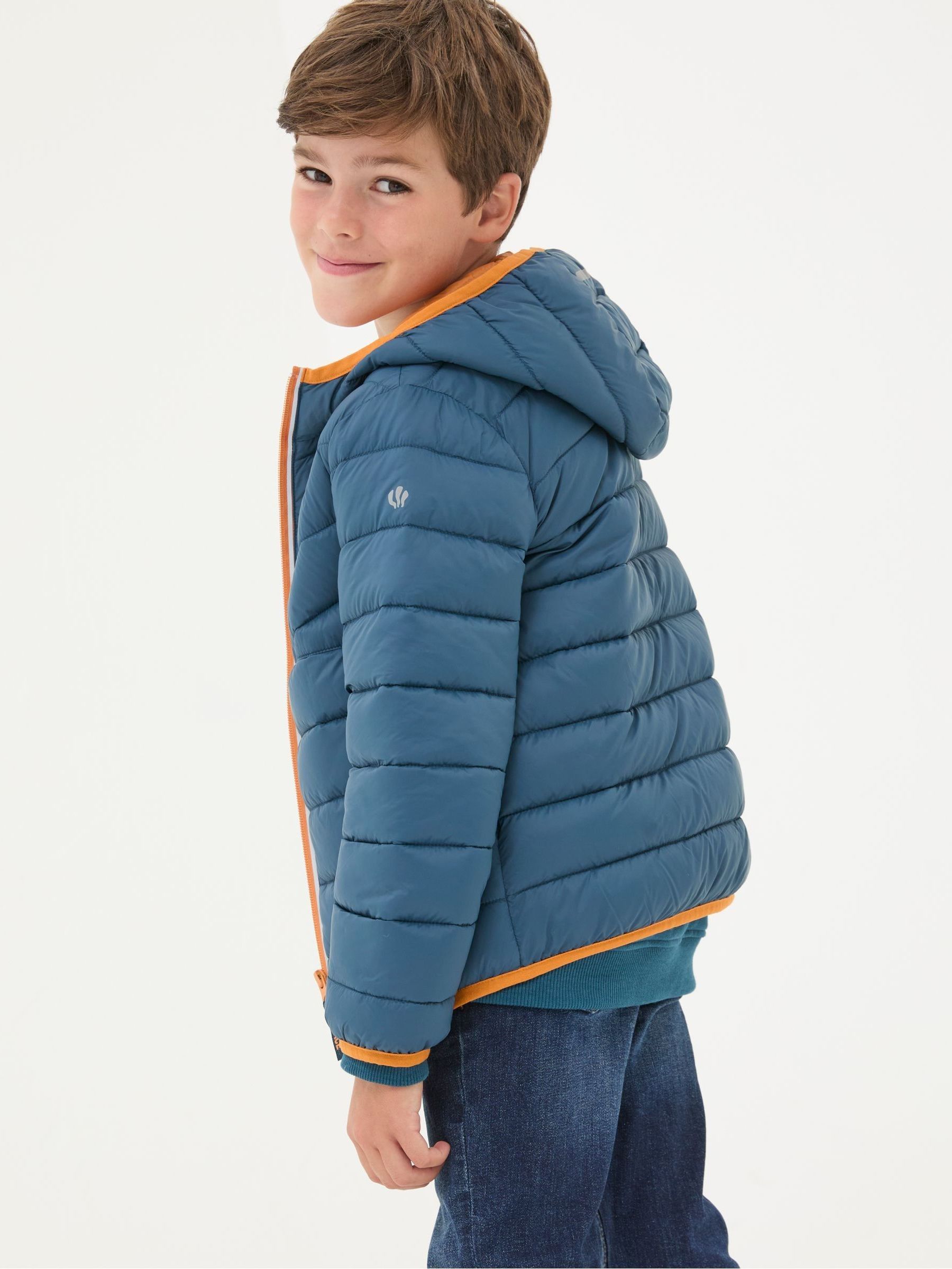 Harry Blue Hooded Padded Jacket - Image 2 of 8