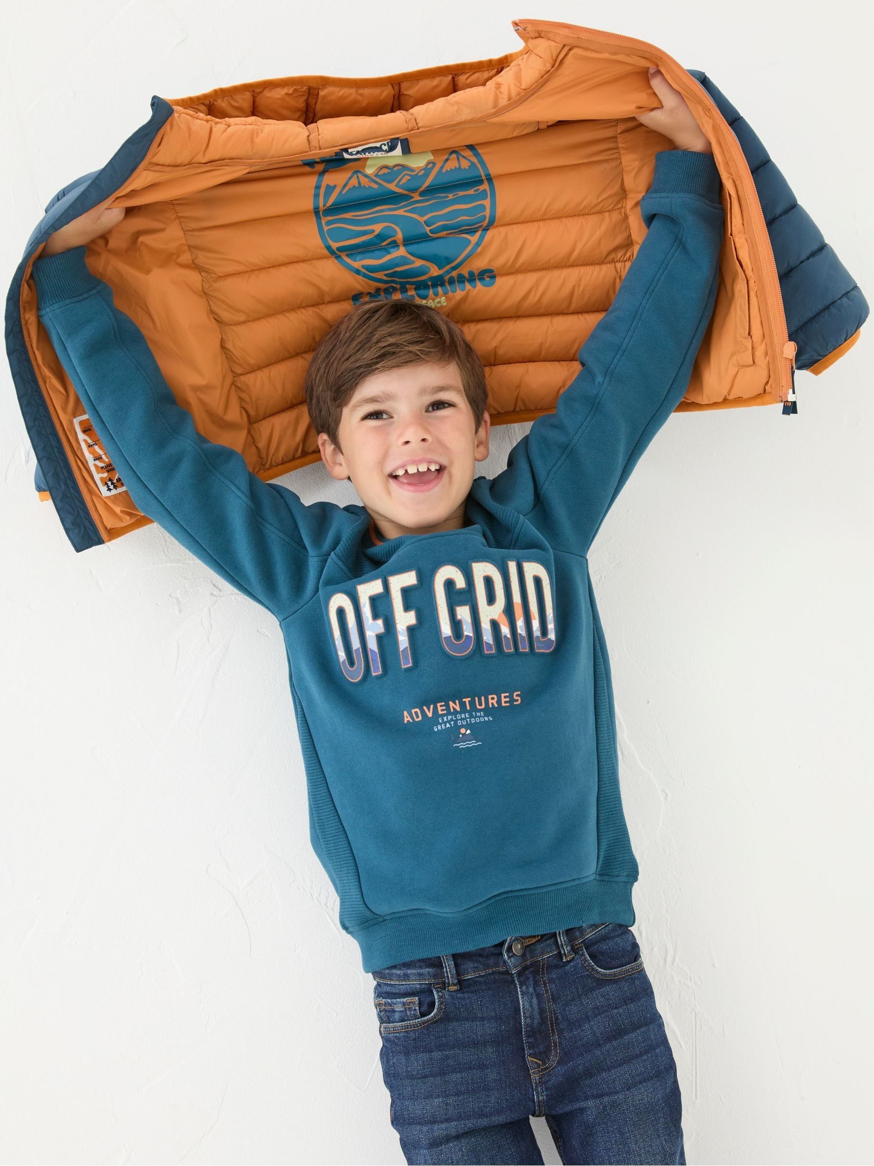 Harry Blue Hooded Padded Jacket - Image 4 of 8