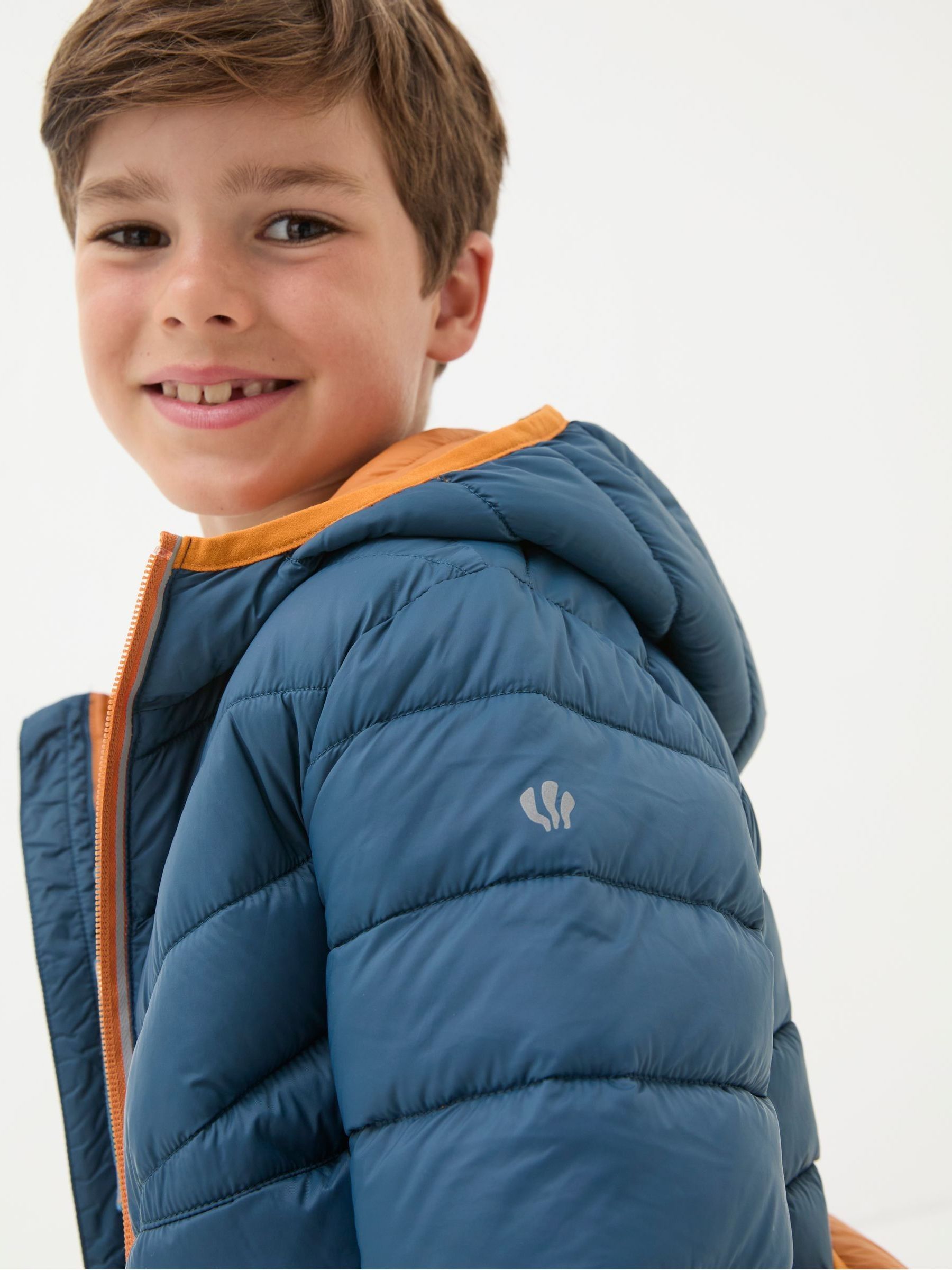 Harry Blue Hooded Padded Jacket - Image 5 of 8
