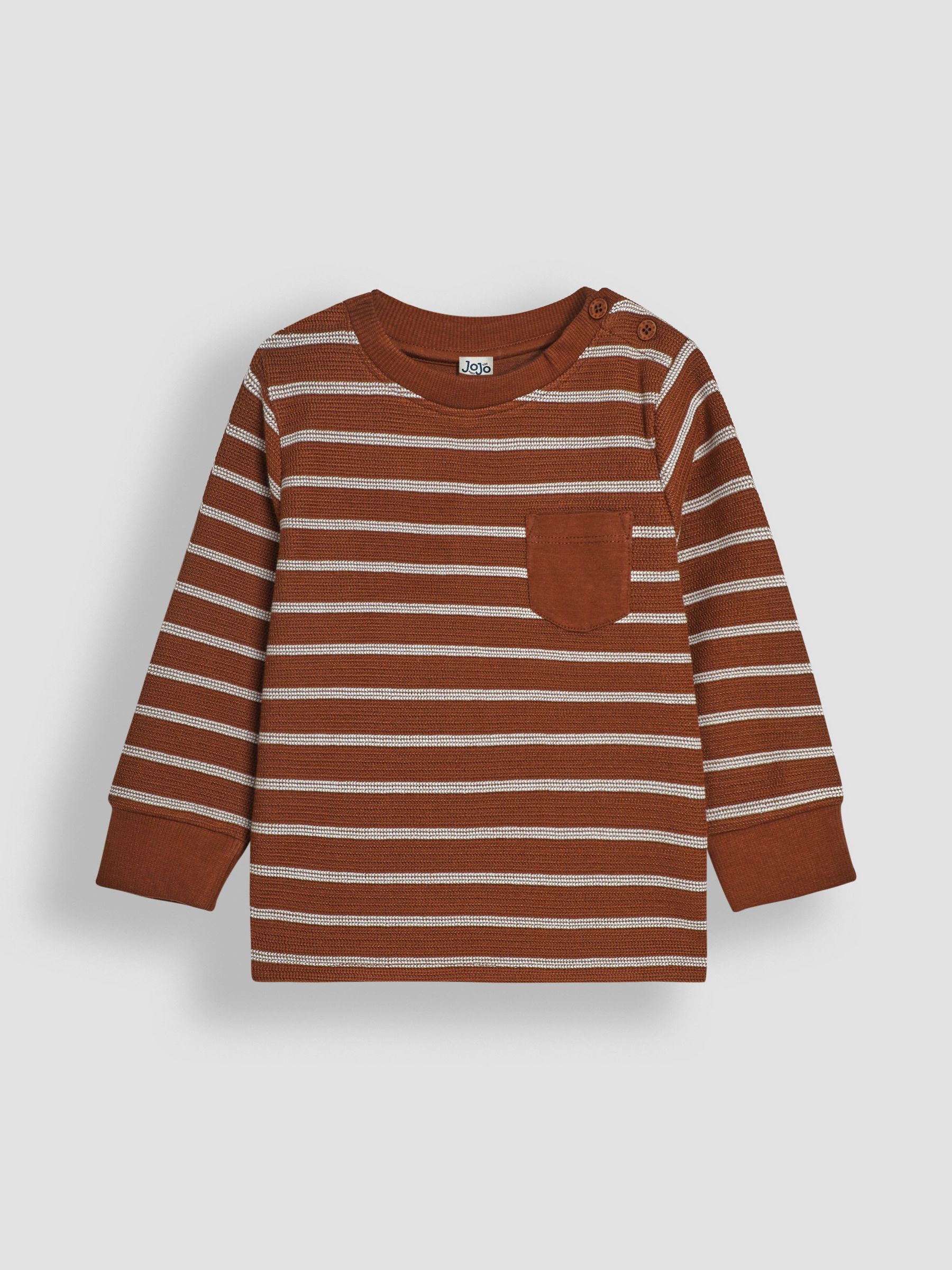 Toffee Brown Stripe Top - Image 1 of 3