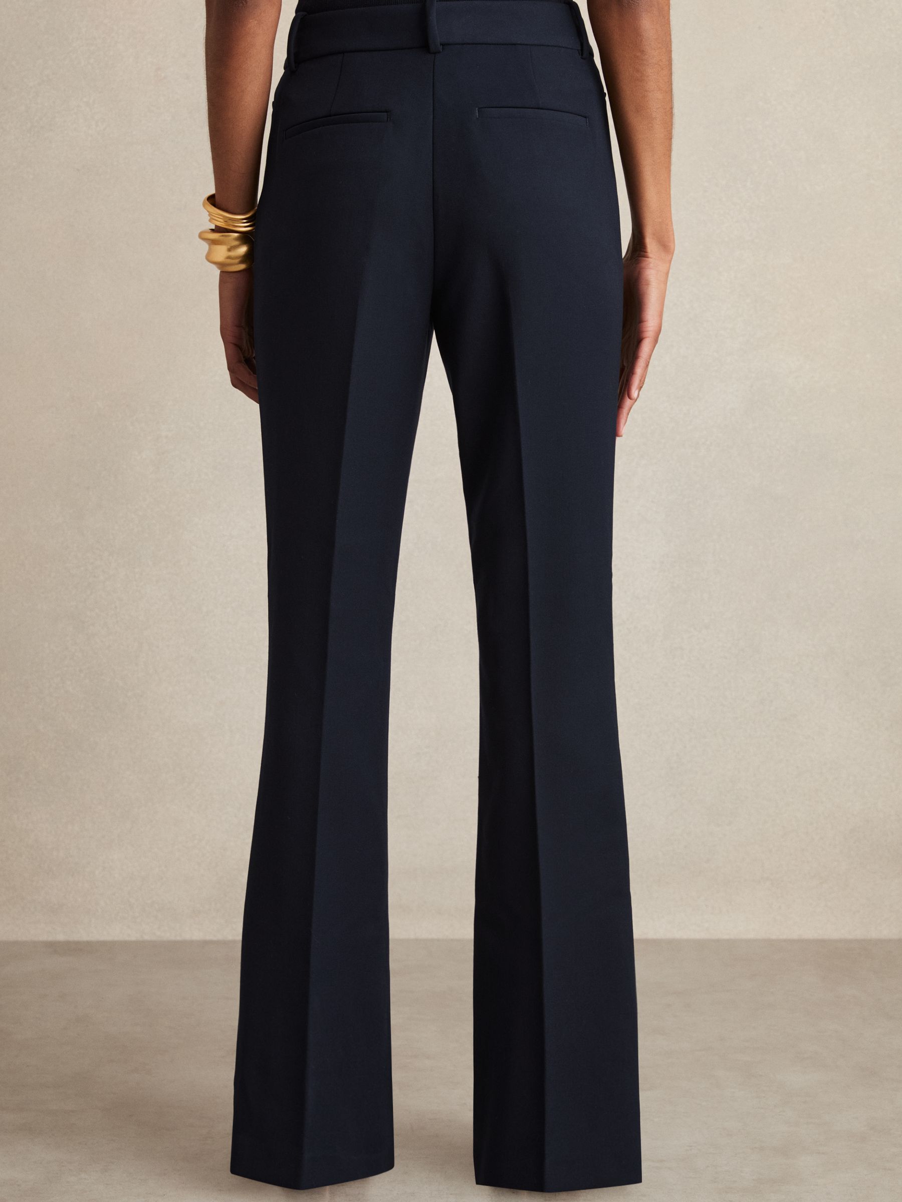Flared Suit Trousers in Navy - Image 5 of 7