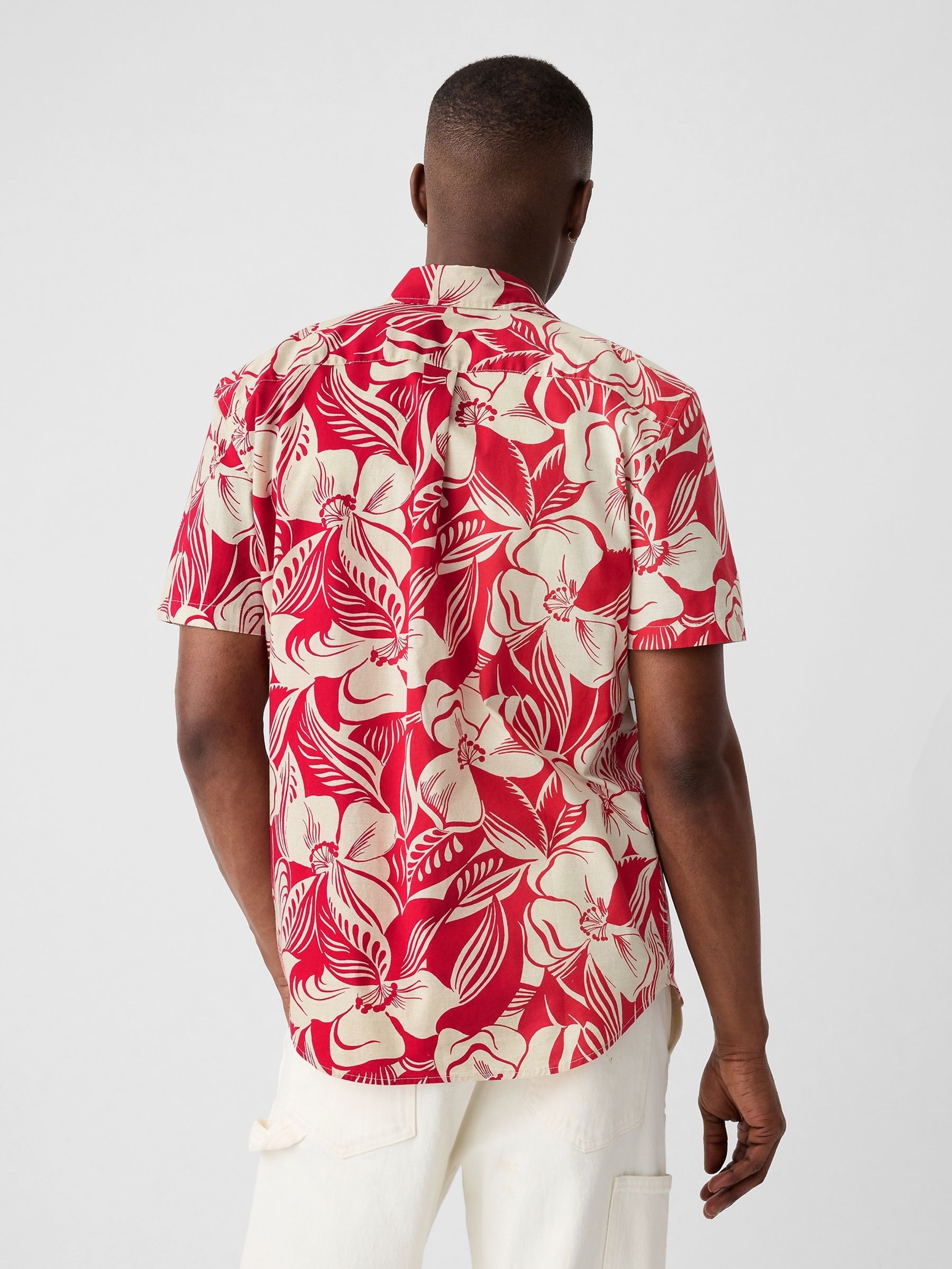 Red Stretch Shirt in Standard Fit - Image 2 of 4