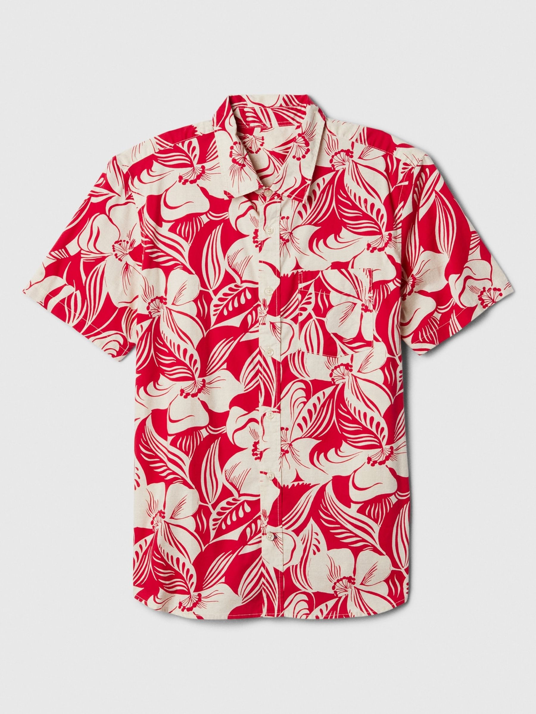 Red Stretch Shirt in Standard Fit - Image 4 of 4