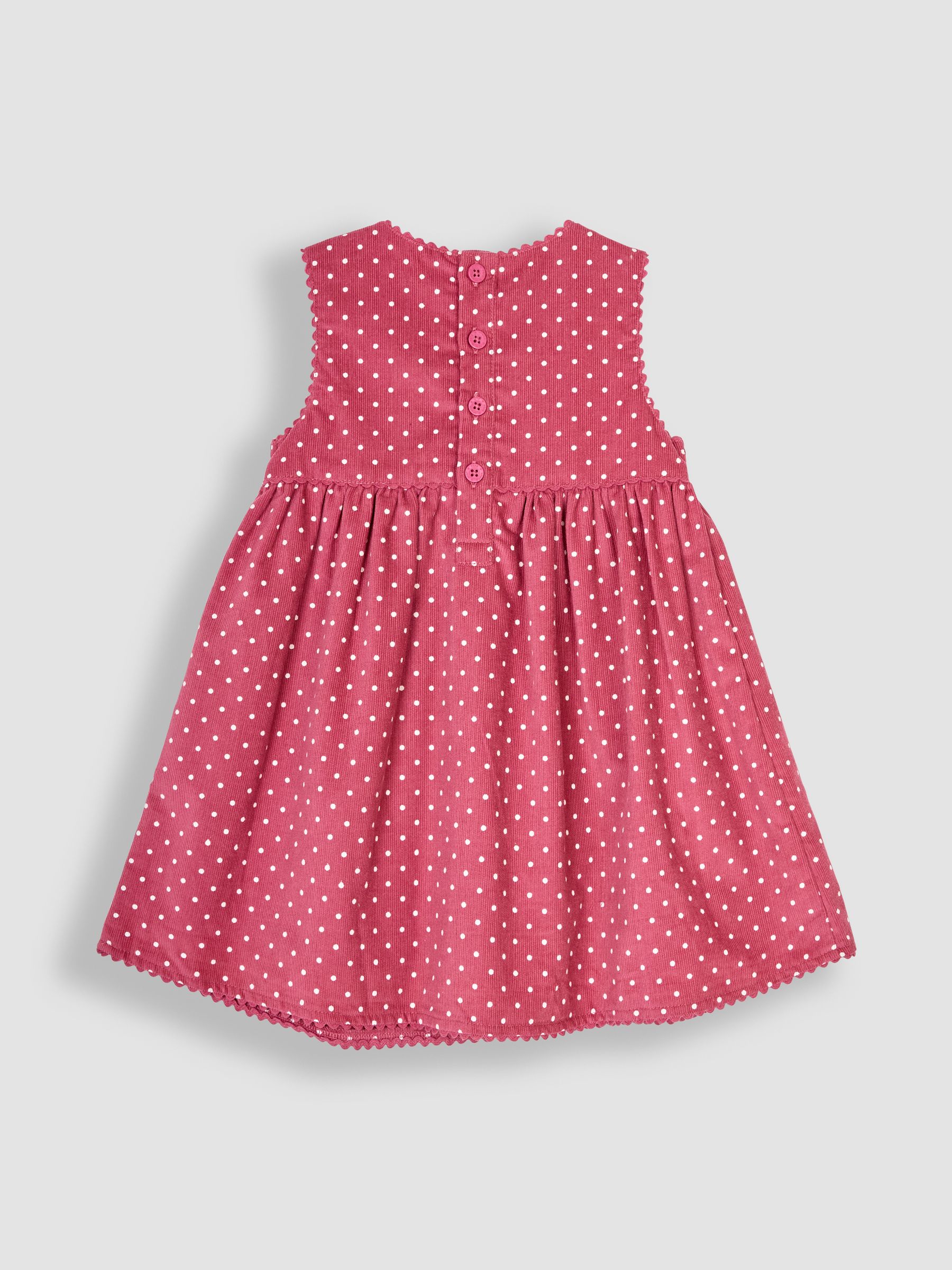Rose Pink Mouse Christmas Appliqué Cord Dress - Image 2 of 3