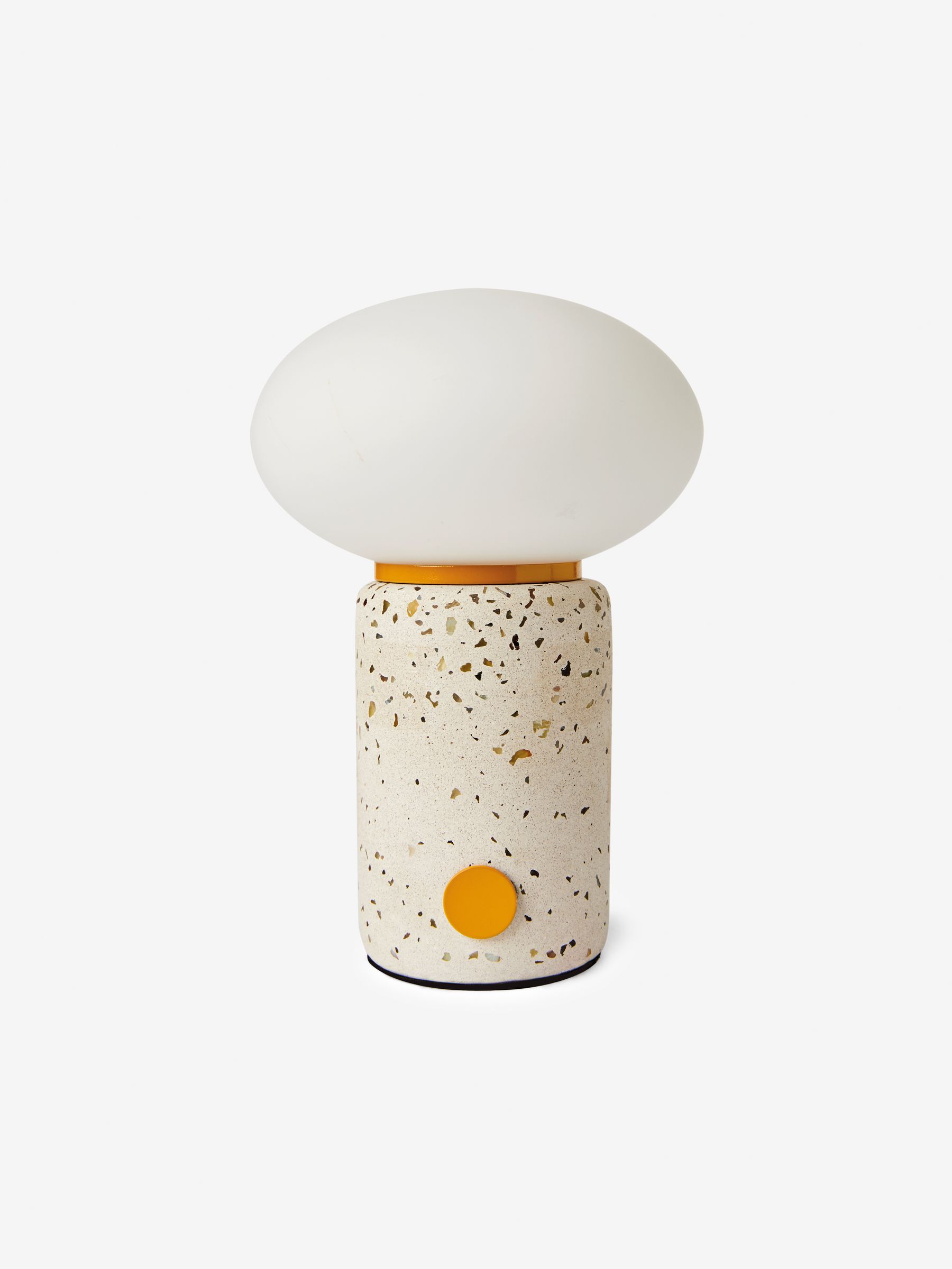 Mirissa Terazzo USB Wireless Table Lamp in Yellow - Image 5 of 6