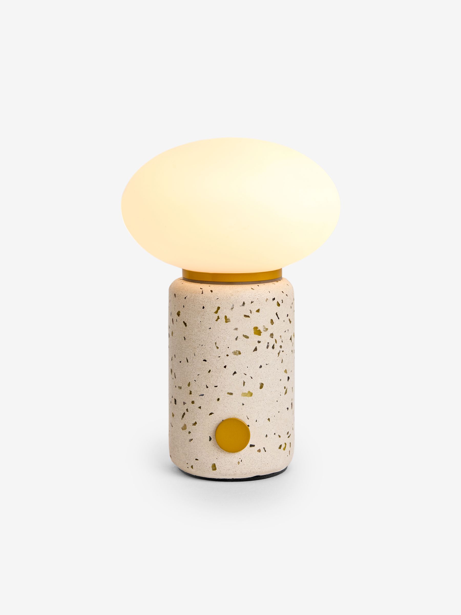Mirissa Terazzo USB Wireless Table Lamp in Yellow - Image 6 of 6