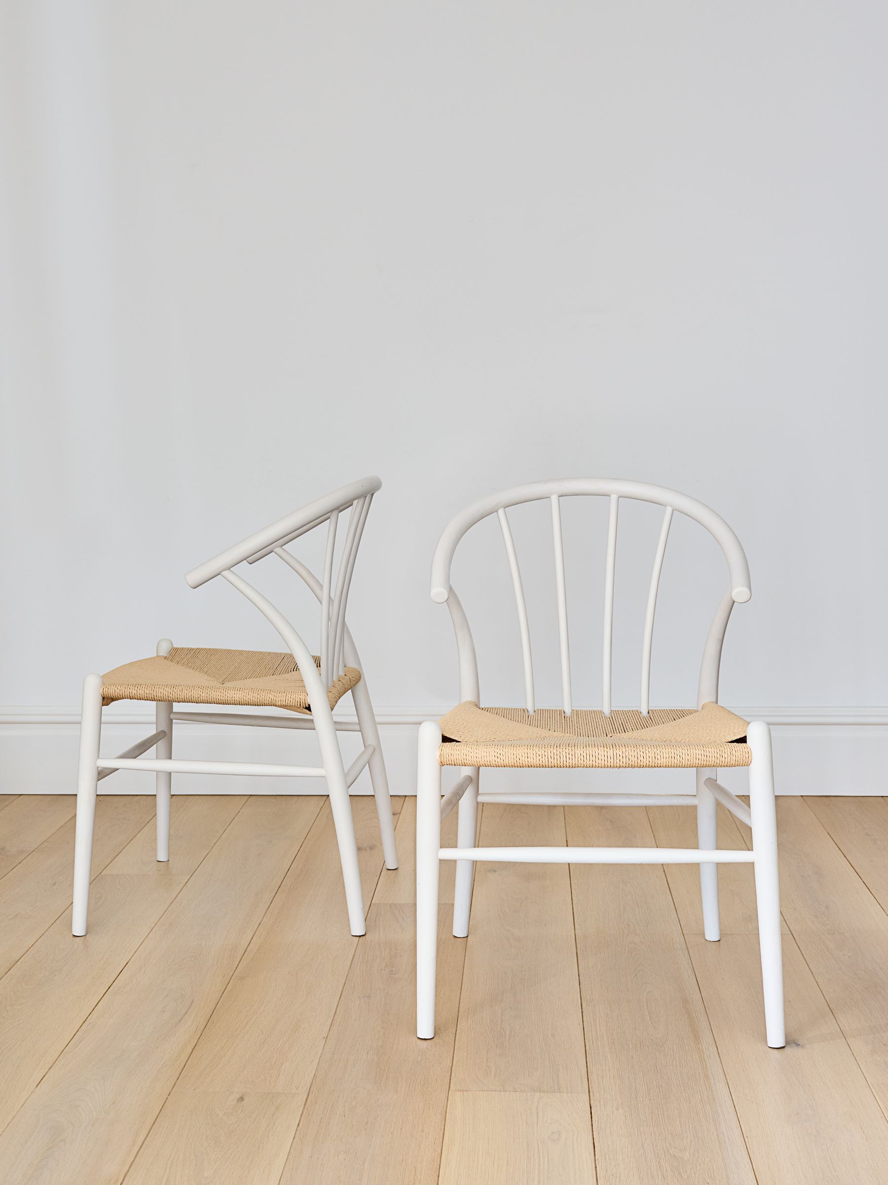 Set of 2 White Bray Dining Chairs - Image 2 of 7 Set of 2 White Bray Dining Chairs - Image 2 of 7