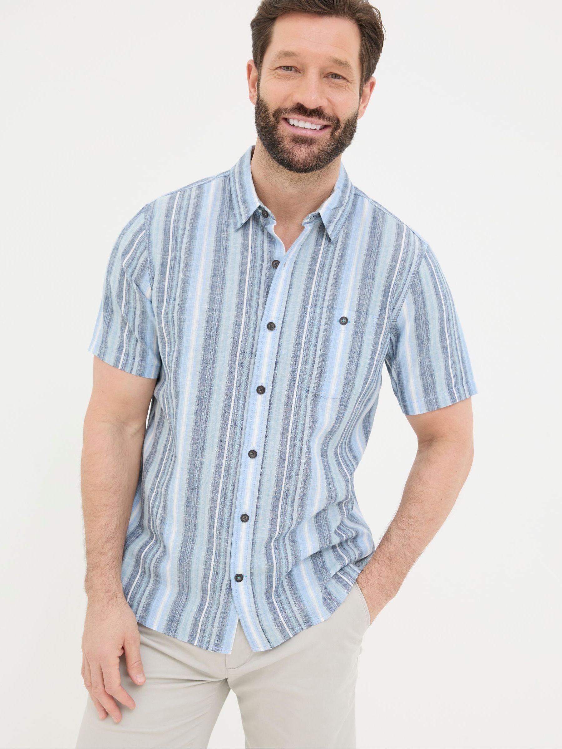 Ventnor Blue Variegated Stripe Shirt - Image 4 of 9