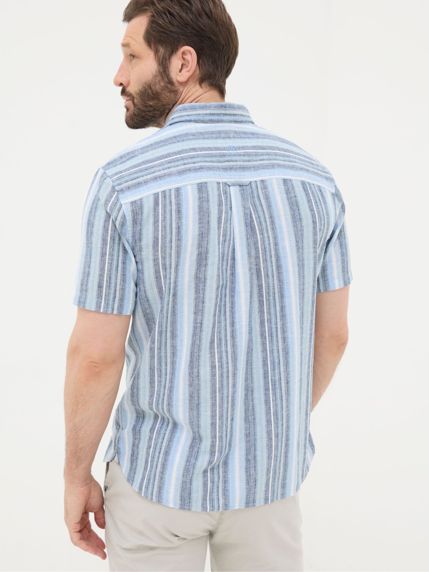 Ventnor Blue Variegated Stripe Shirt - Image 5 of 9