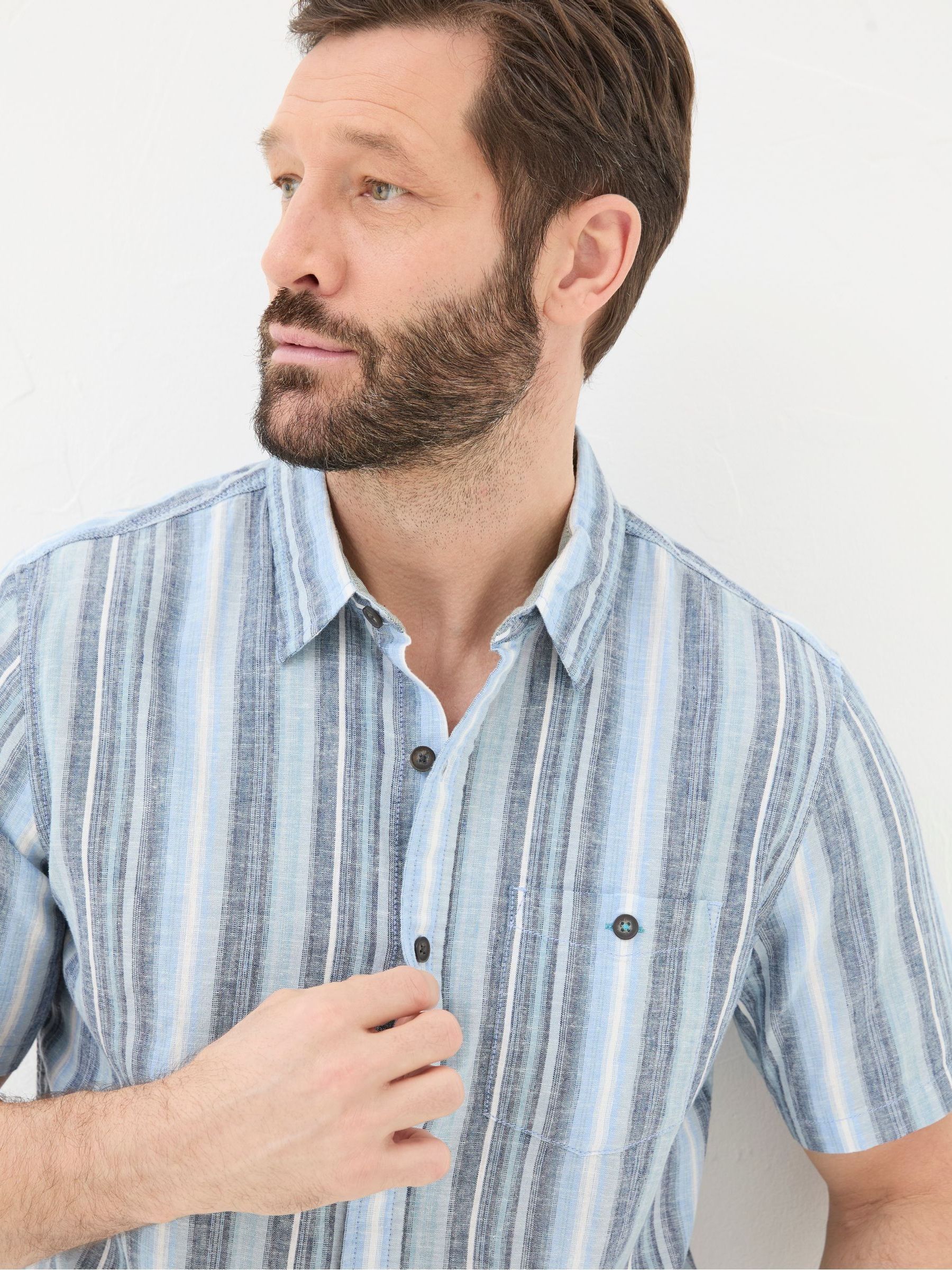 Ventnor Blue Variegated Stripe Shirt - Image 7 of 9