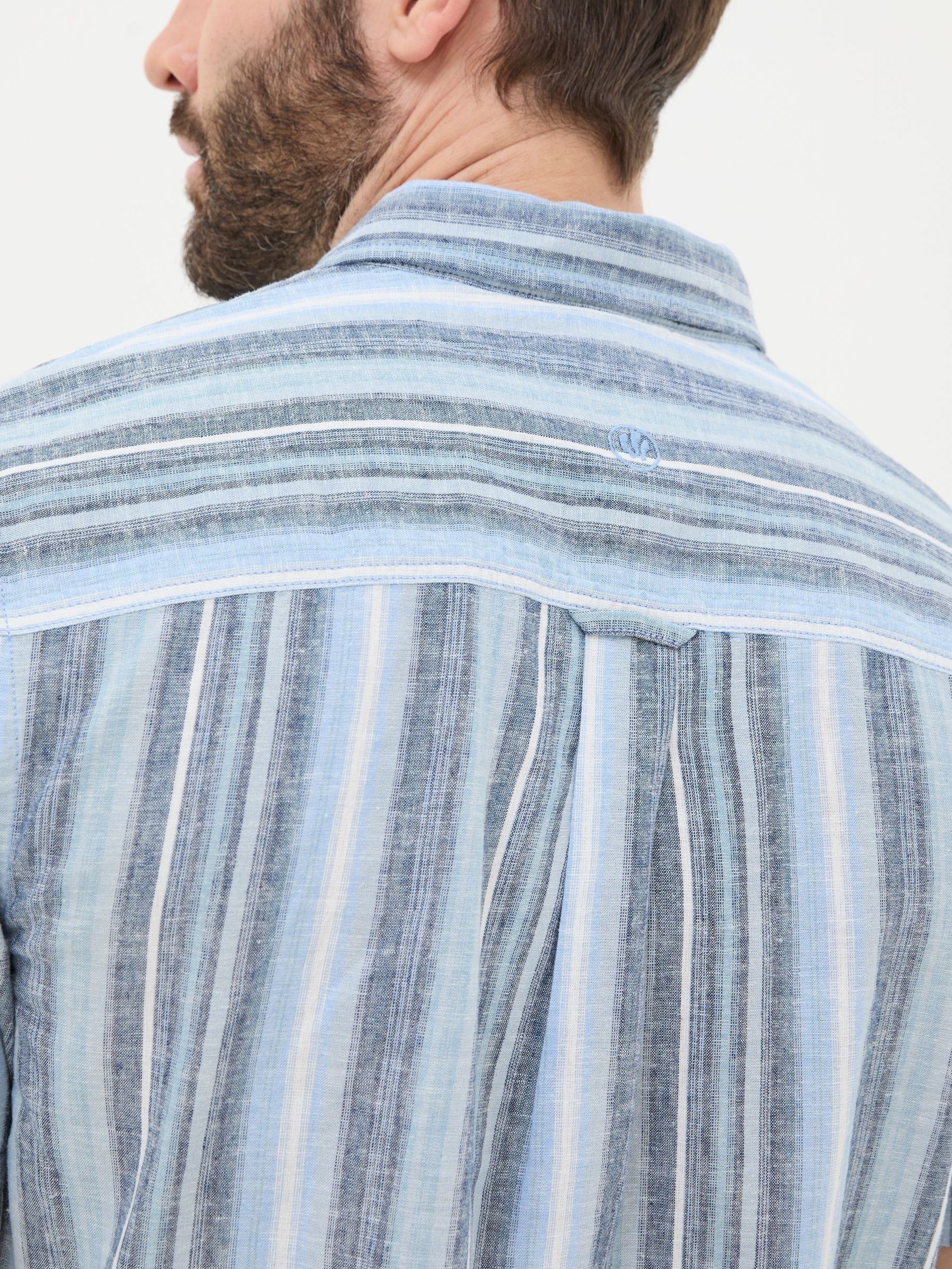 Ventnor Blue Variegated Stripe Shirt - Image 8 of 9