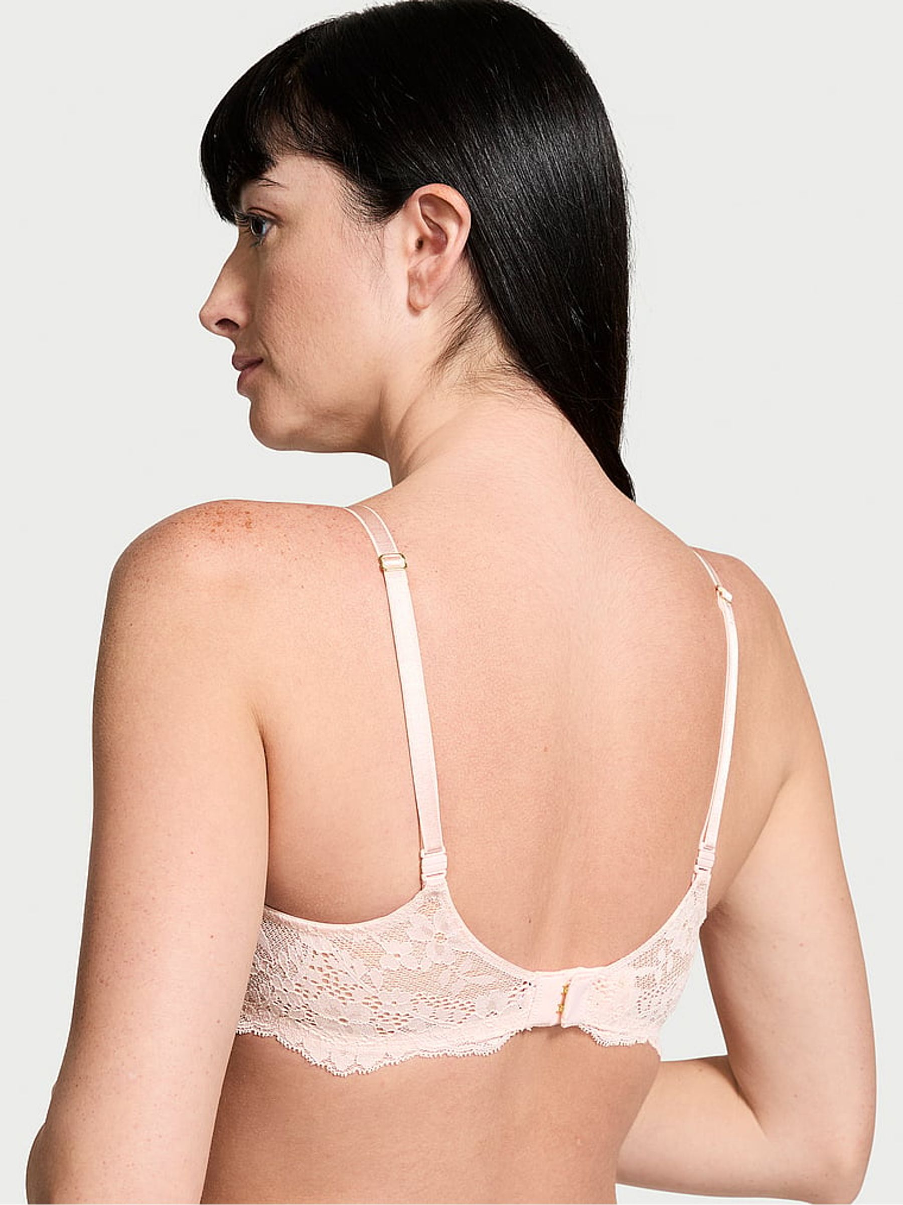 Purest Pink Unlined Balcony Lace Bra - Image 2 of 5
