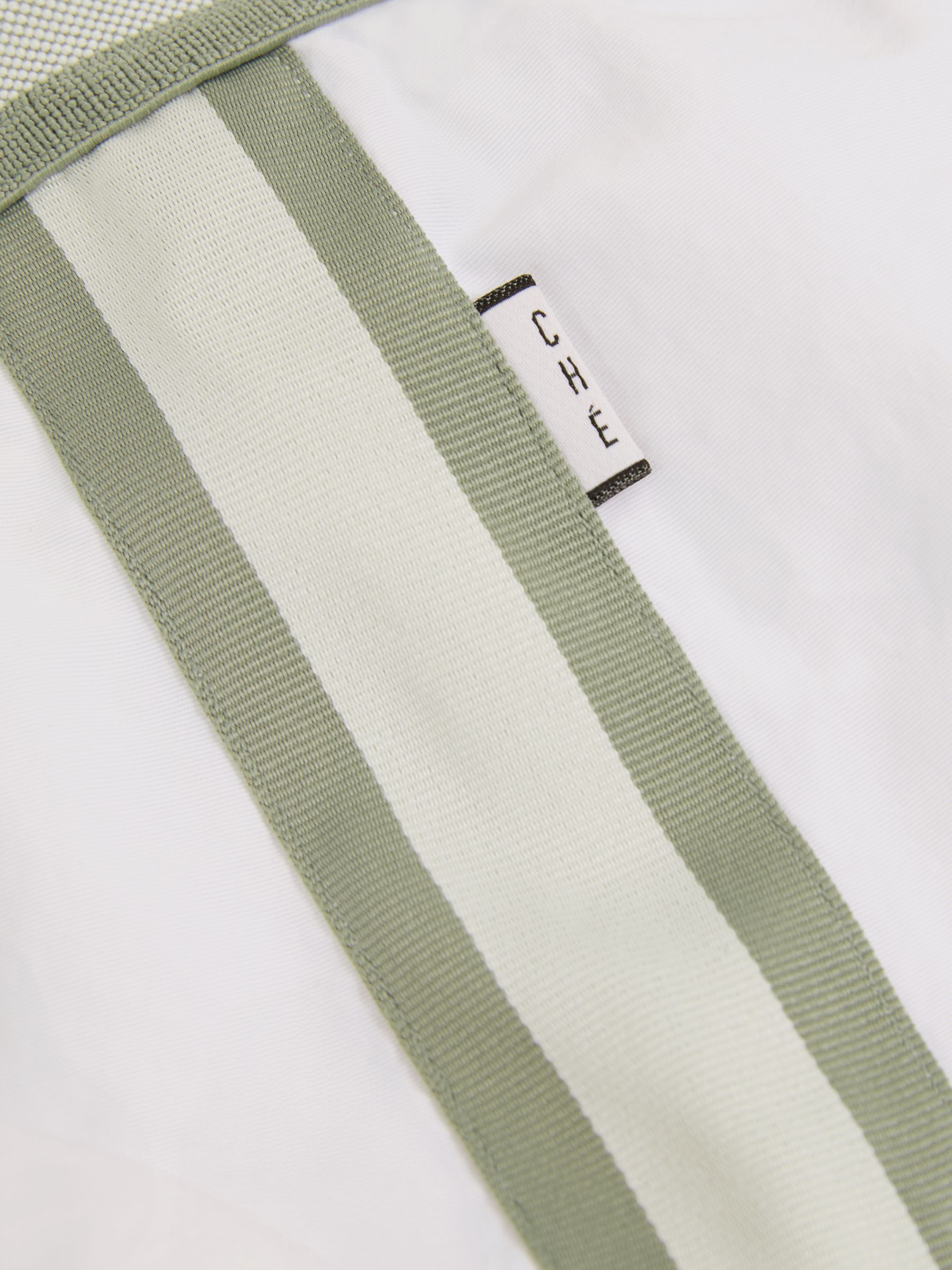 Contrast Stripe Elasticated Waist Swim Shorts in White - Image 5 of 5