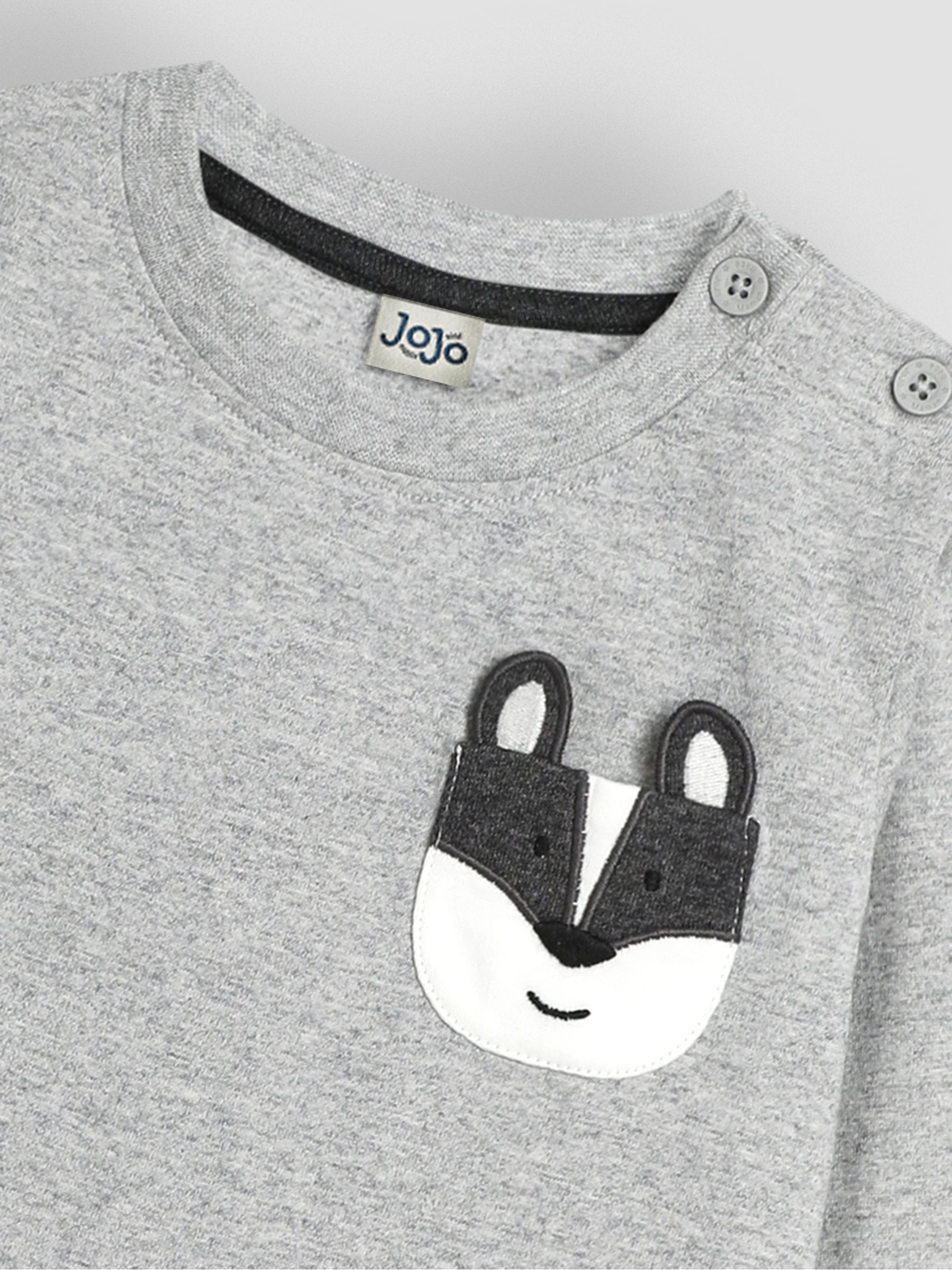 Grey Marl Badger Appliqué Pocket Top - Image 3 of 3