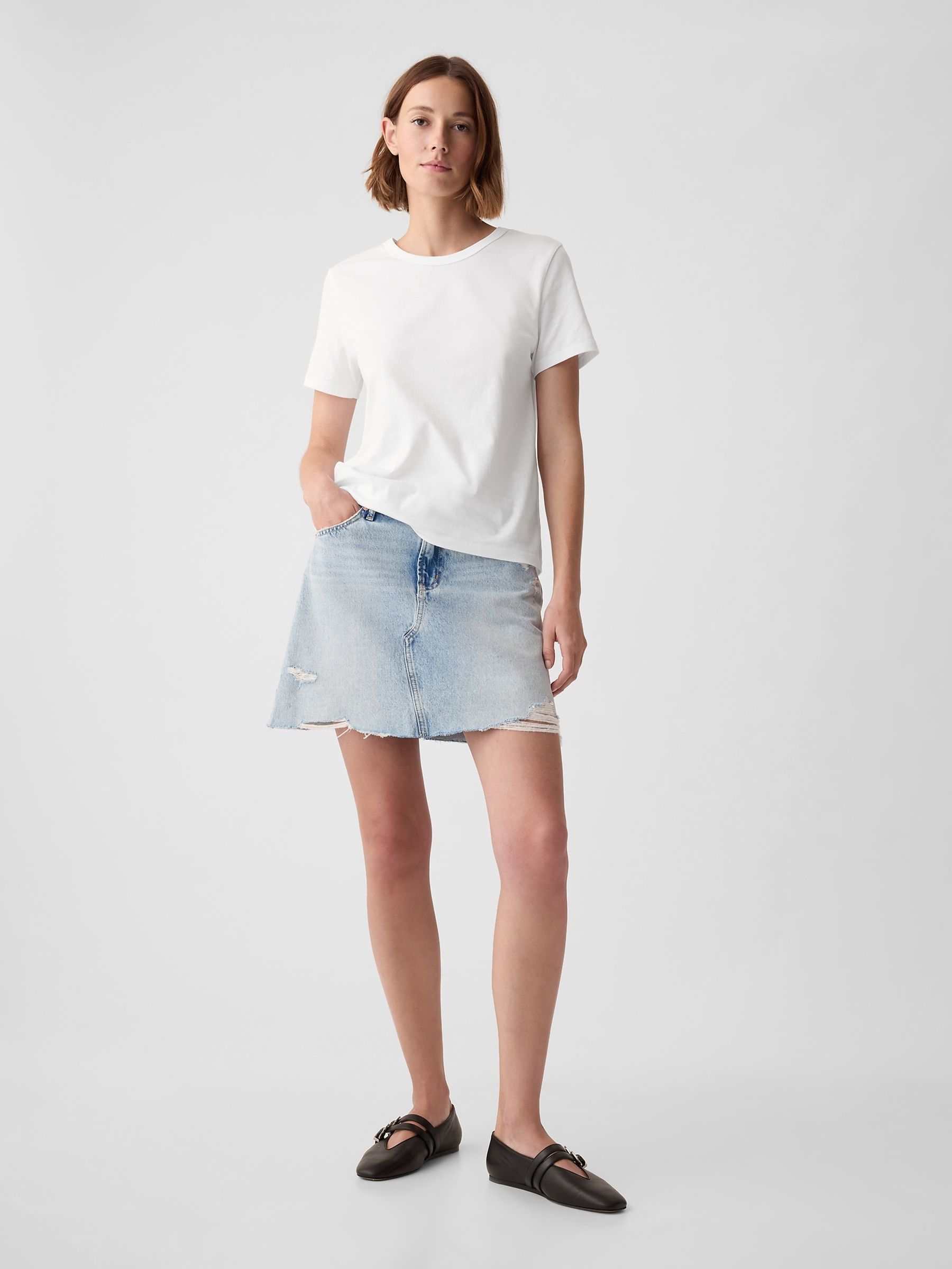White Crew Neck Vintage Short Sleeve T-Shirt - Image 7 of 7