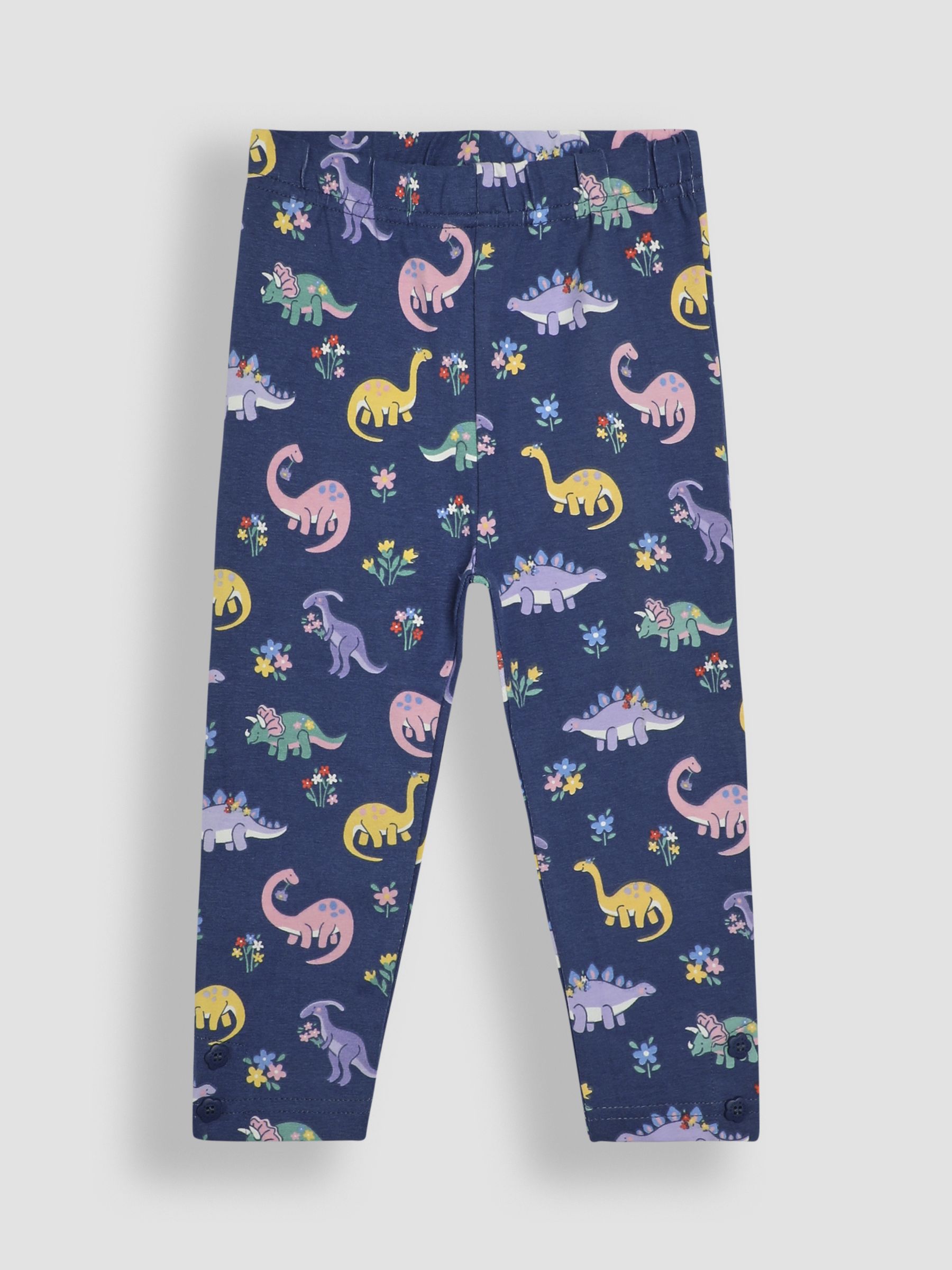 Navy Blue Dino Floral 2-Pack Autumn Ditsy Floral Leggings - Image 2 of 8
