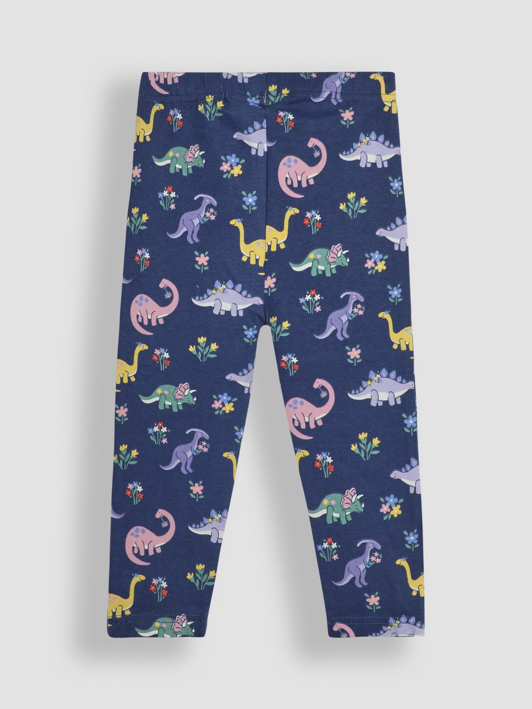 Navy Blue Dino Floral 2-Pack Autumn Ditsy Floral Leggings - Image 3 of 8