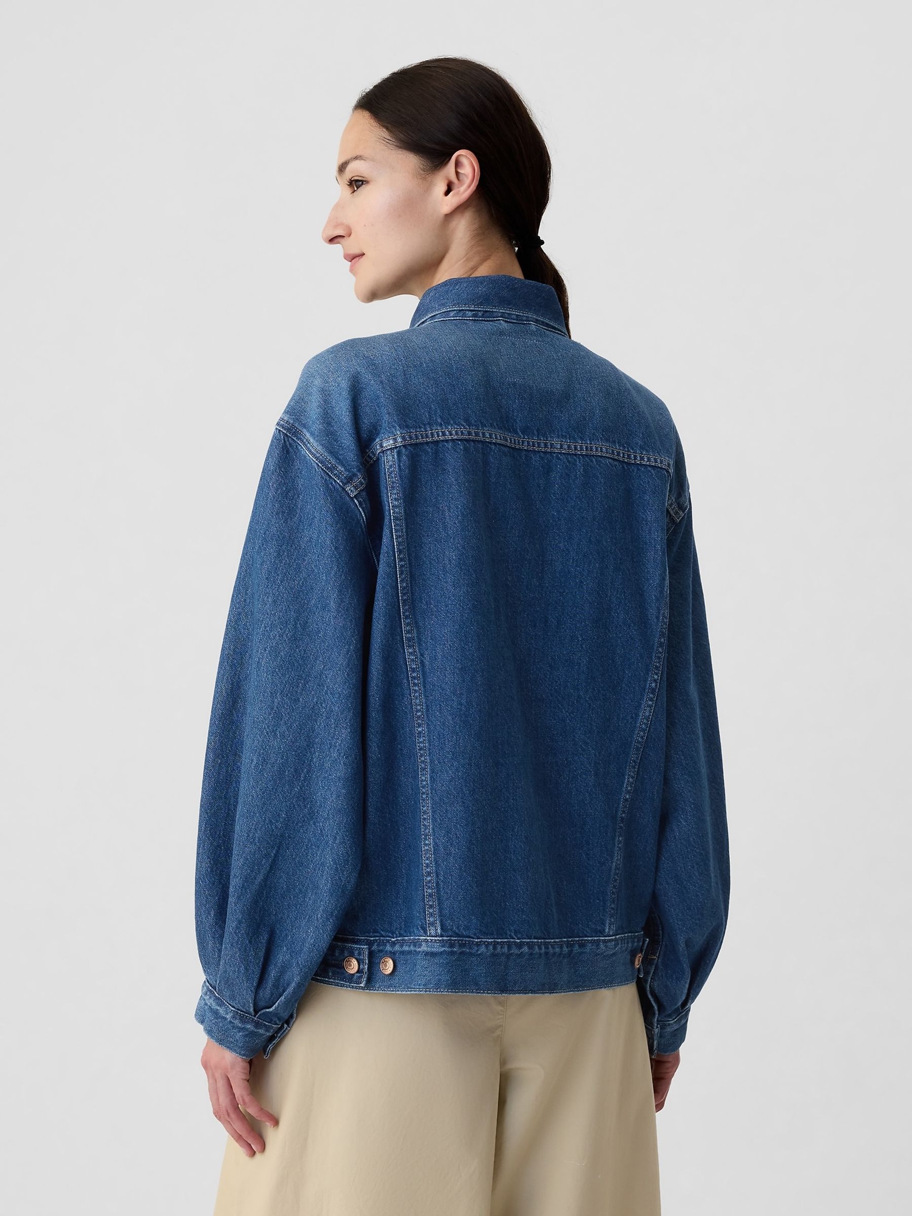 Blue DÔEN Oversized Icon Denim Jacket - Image 2 of 5