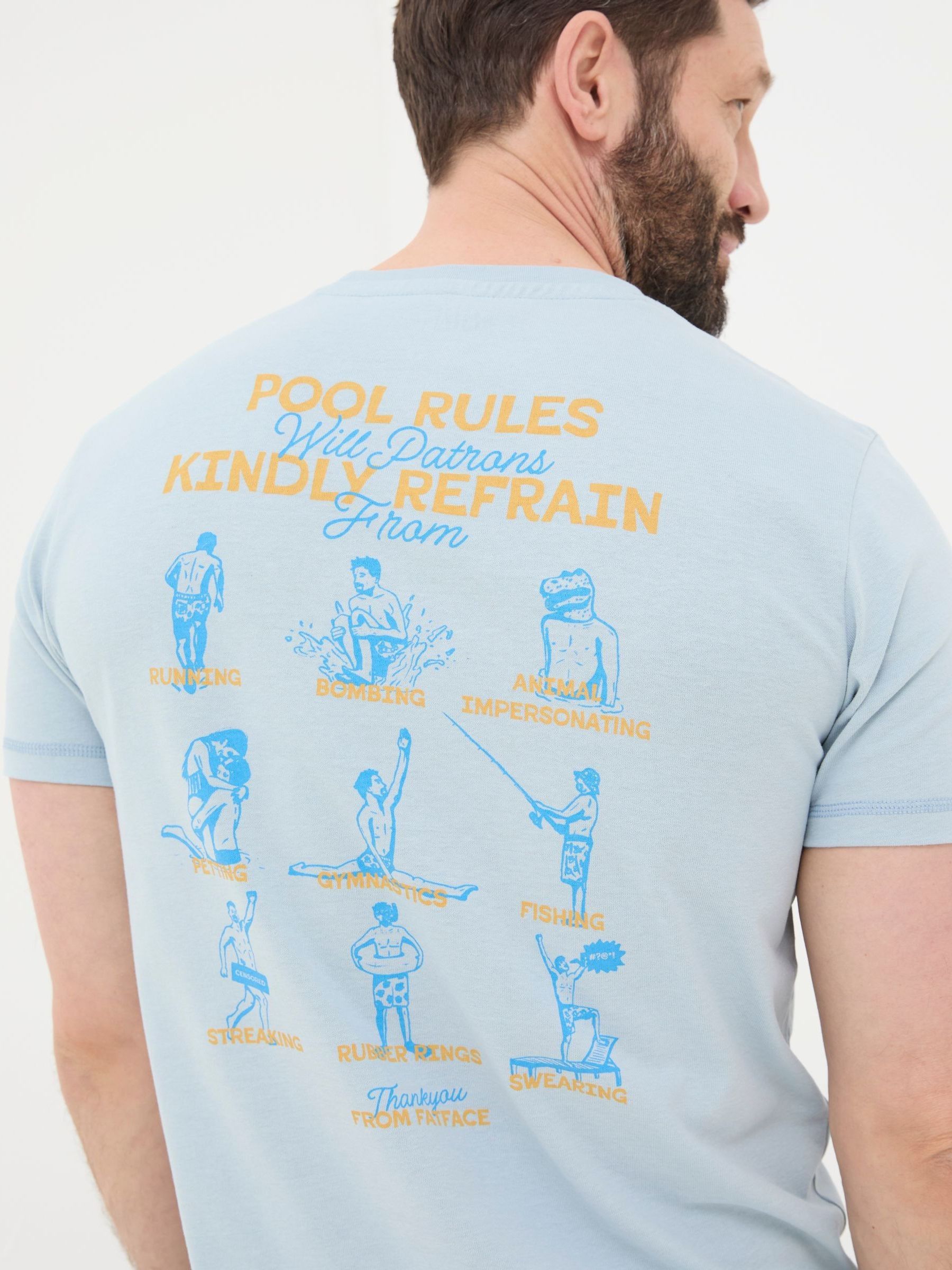 Blue Pool Rules T-Shirt - Image 4 of 6
