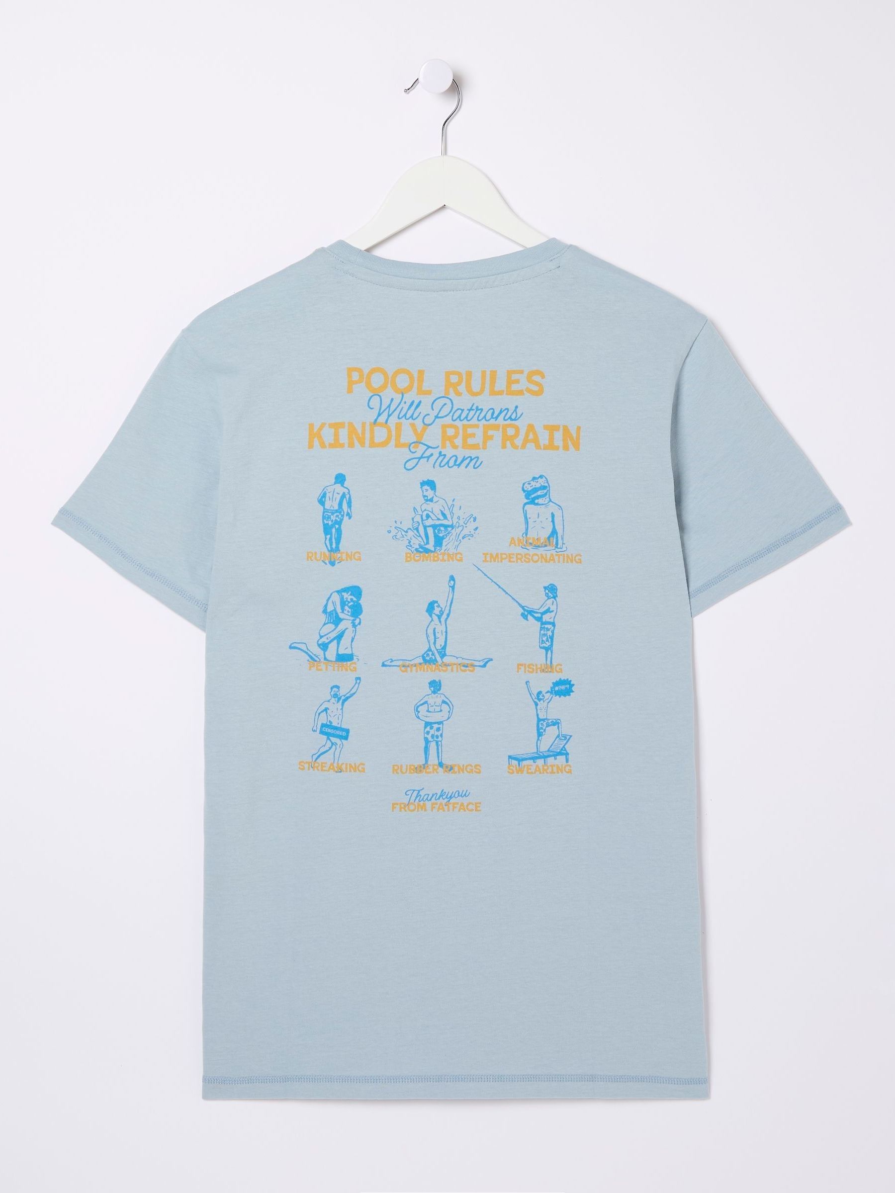Blue Pool Rules T-Shirt - Image 6 of 6