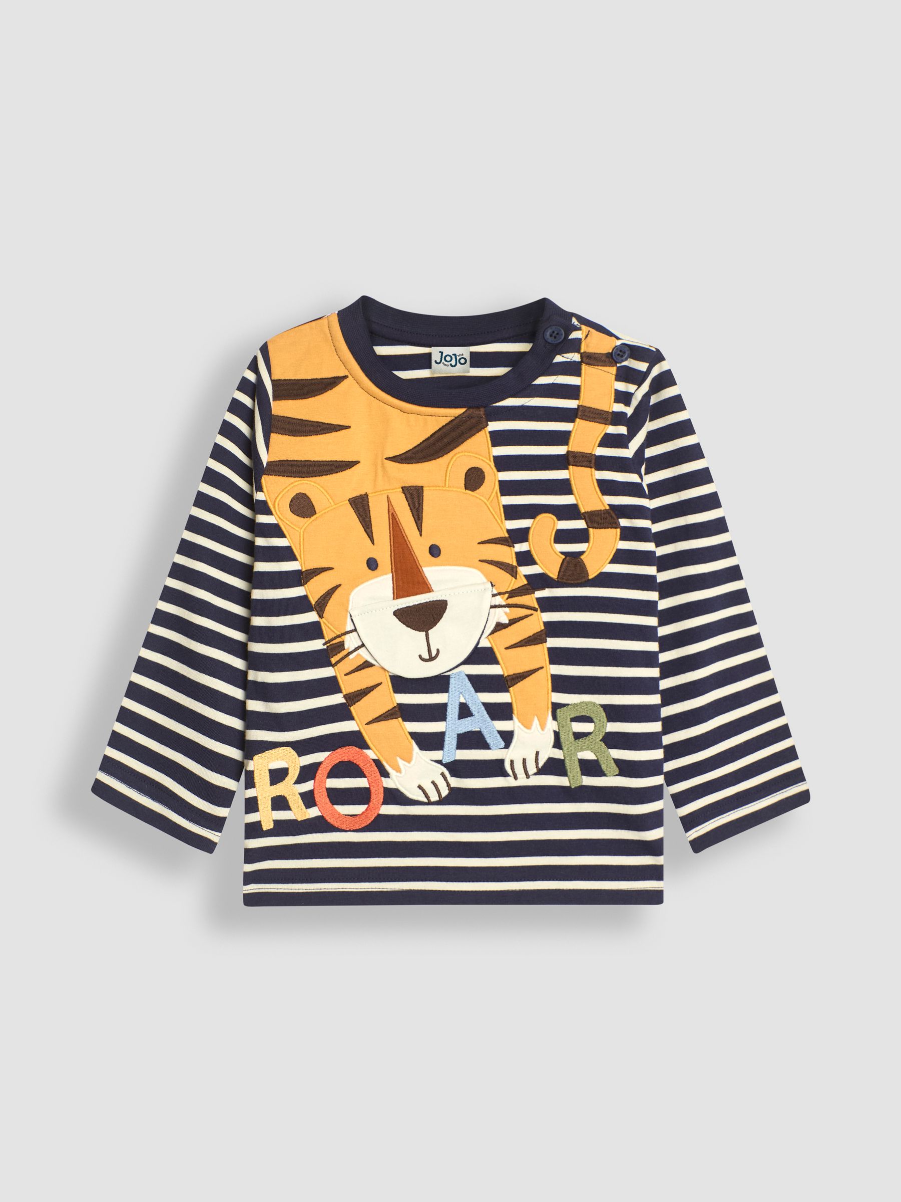 Navy Blue Tiger Appliqué Top - Image 2 of 4