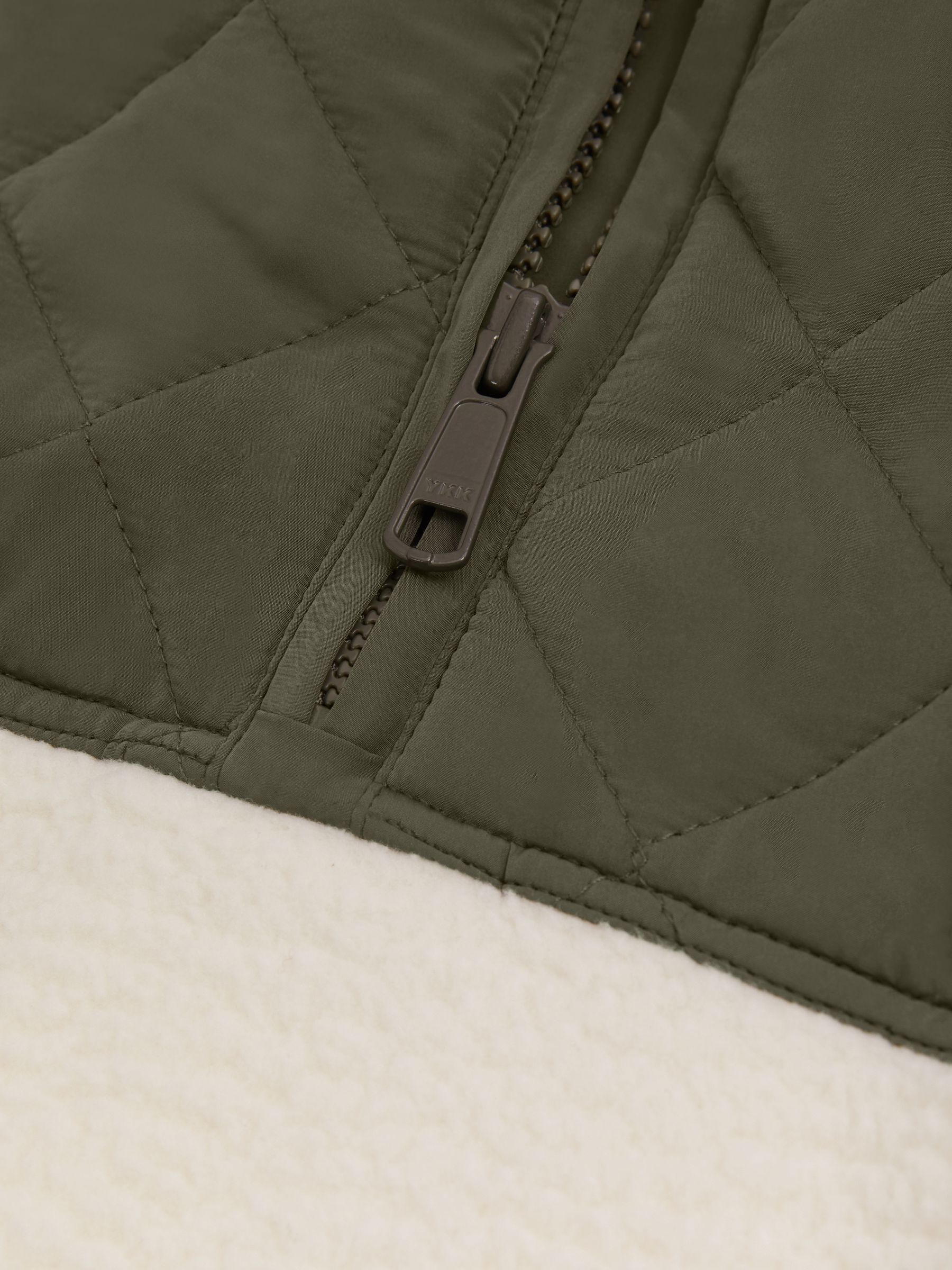 The Upside Fleece Quilted Sweatshirt in Neutral/Green - Image 5 of 5