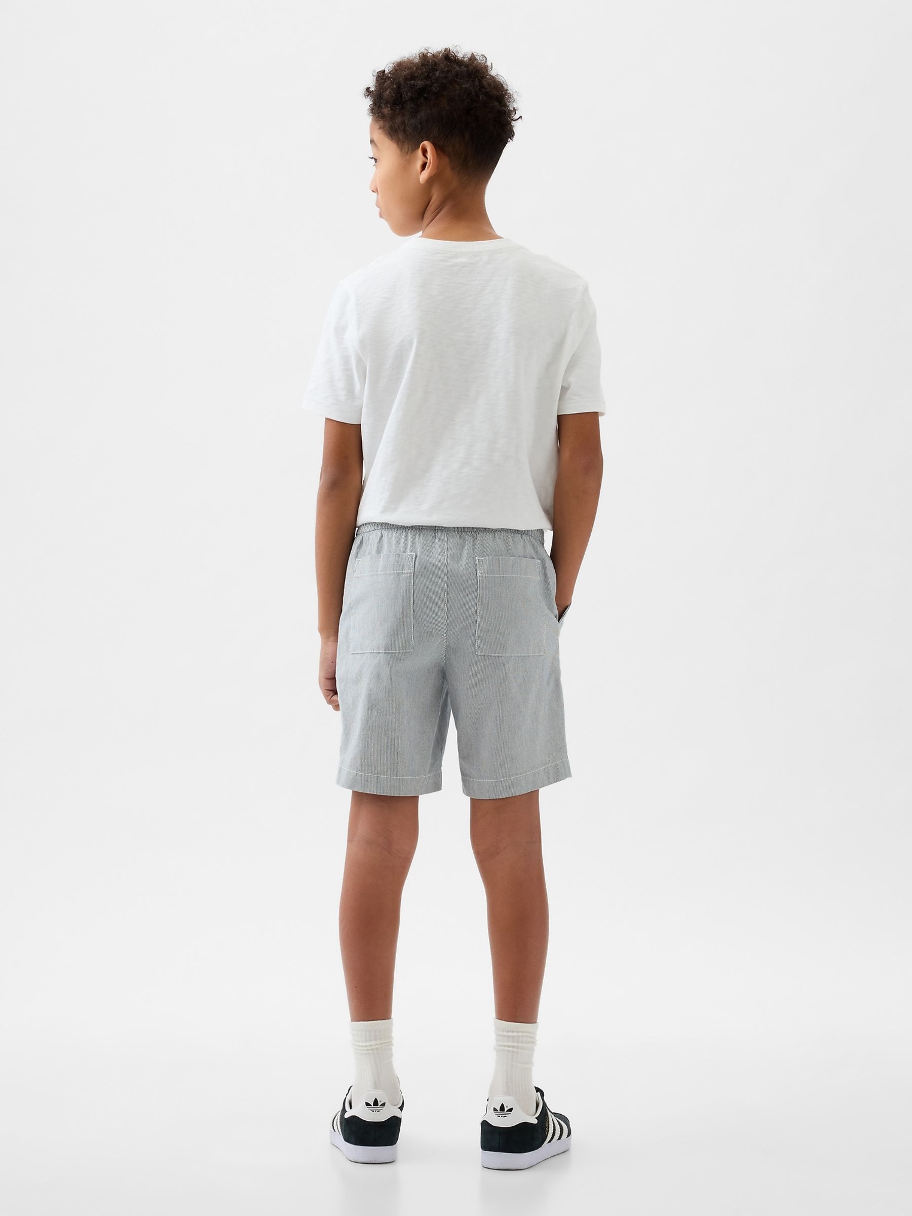 Blue Stripe Easy Pull On Shorts (4-13yrs) - Image 2 of 5
