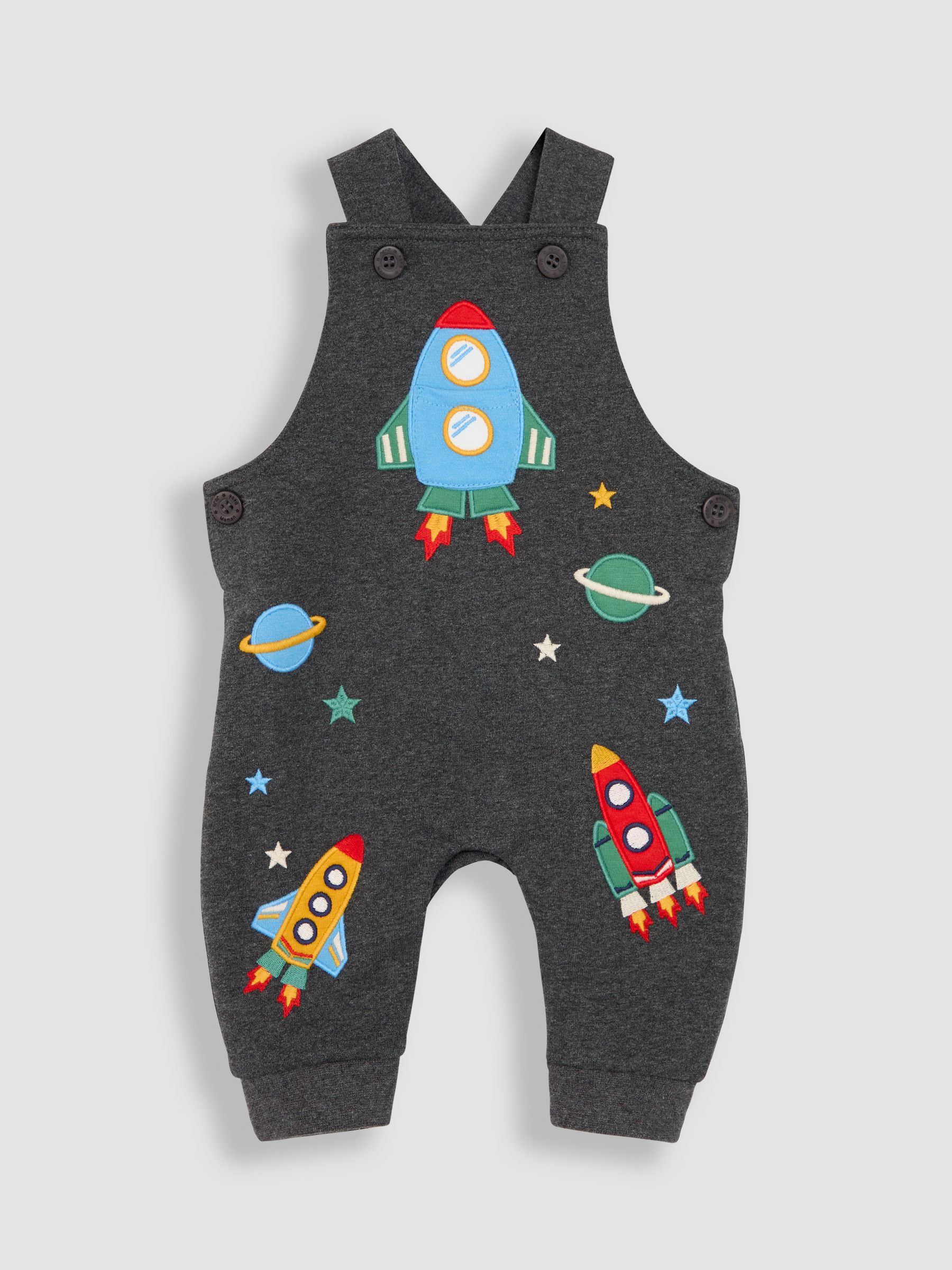 Charcoal Appliqué Dungarees & Top Set - Image 2 of 6
