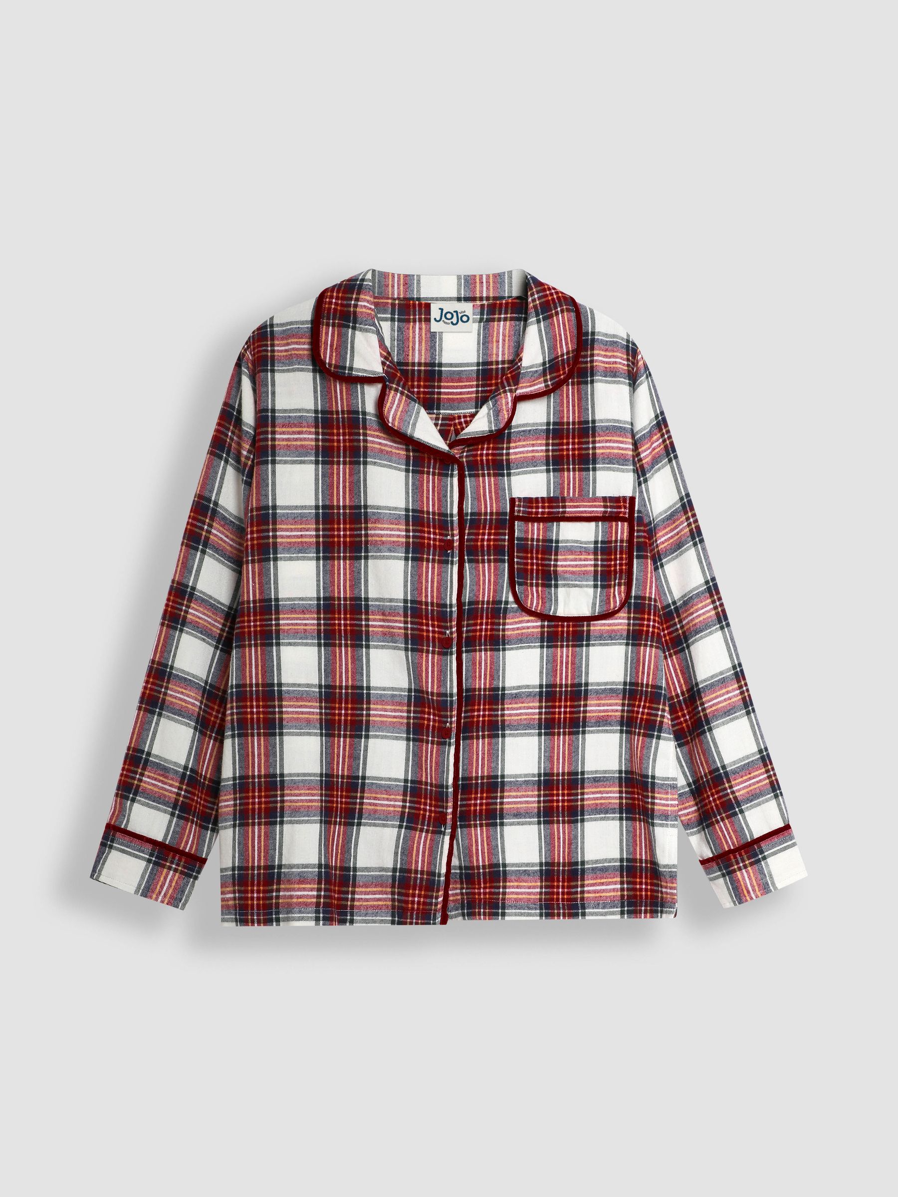 Cream Mens Check Woven Pyjamas Set - Image 2 of 5
