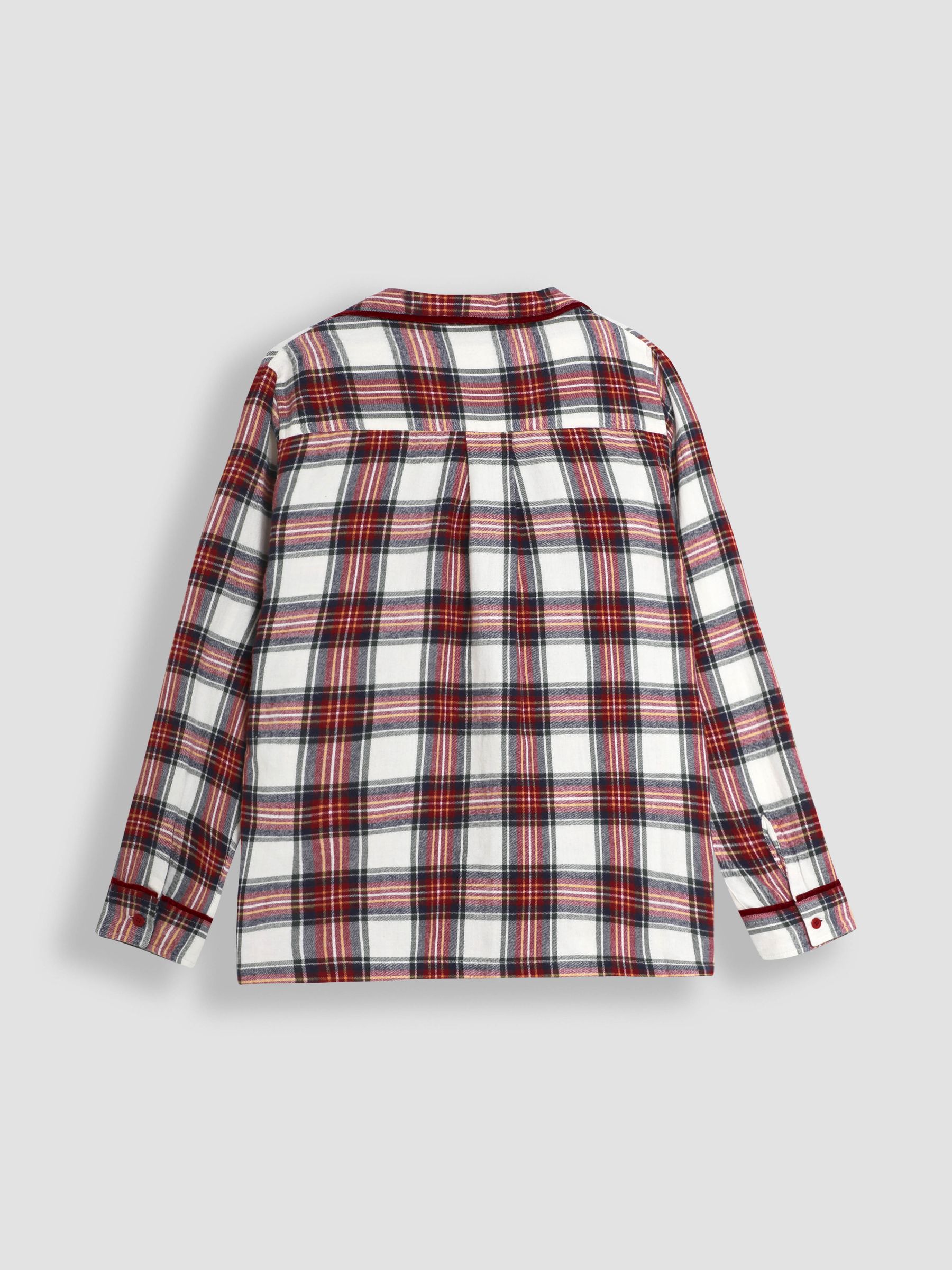 Cream Mens Check Woven Pyjamas Set - Image 3 of 5