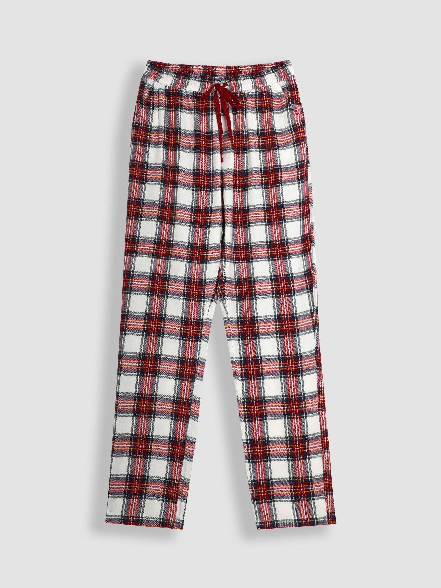 Cream Mens Check Woven Pyjamas Set - Image 4 of 5
