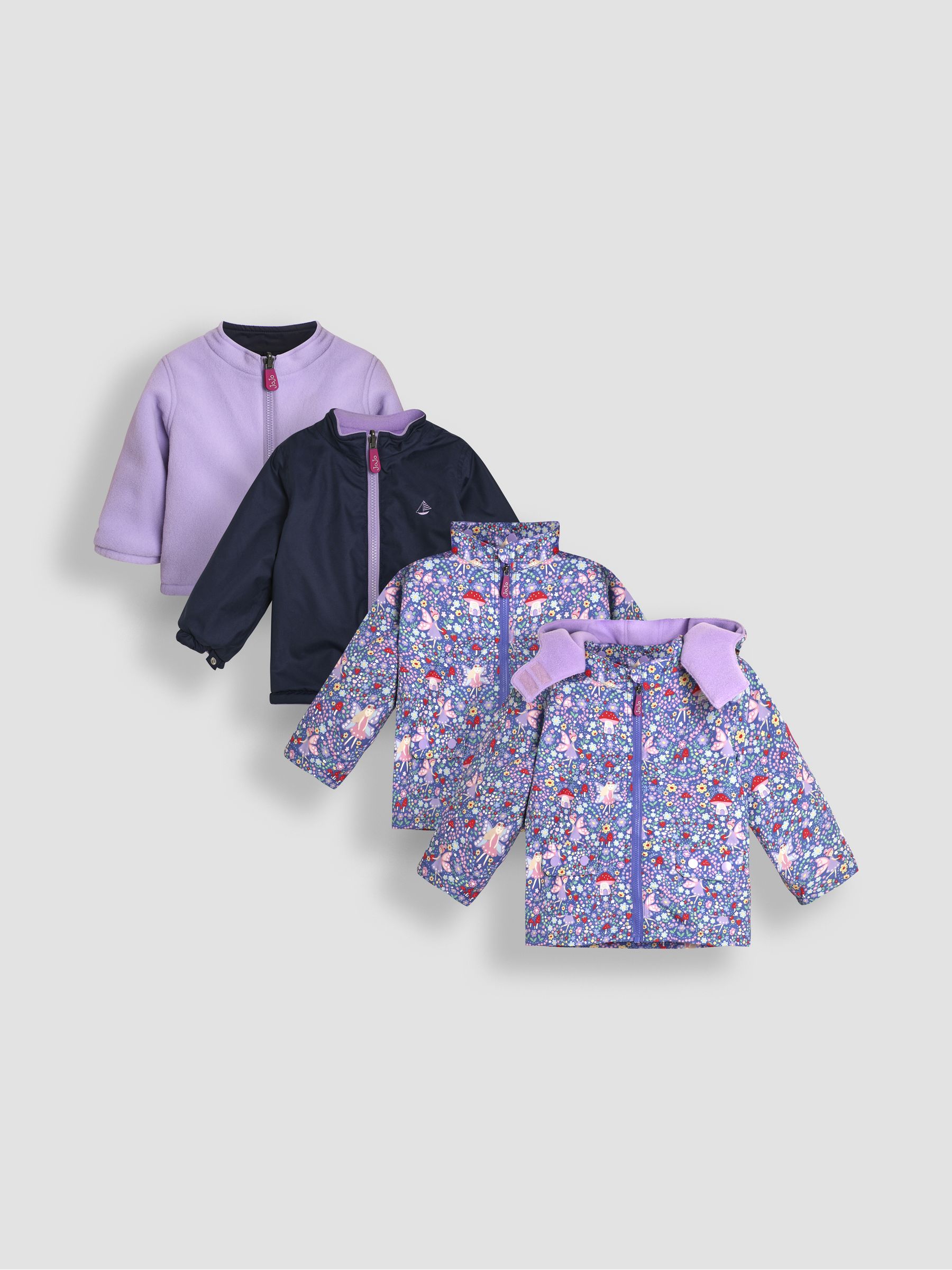 Lilac Fairy 4-In-1 Polarfleece Jacket JoJo Maman Bébé