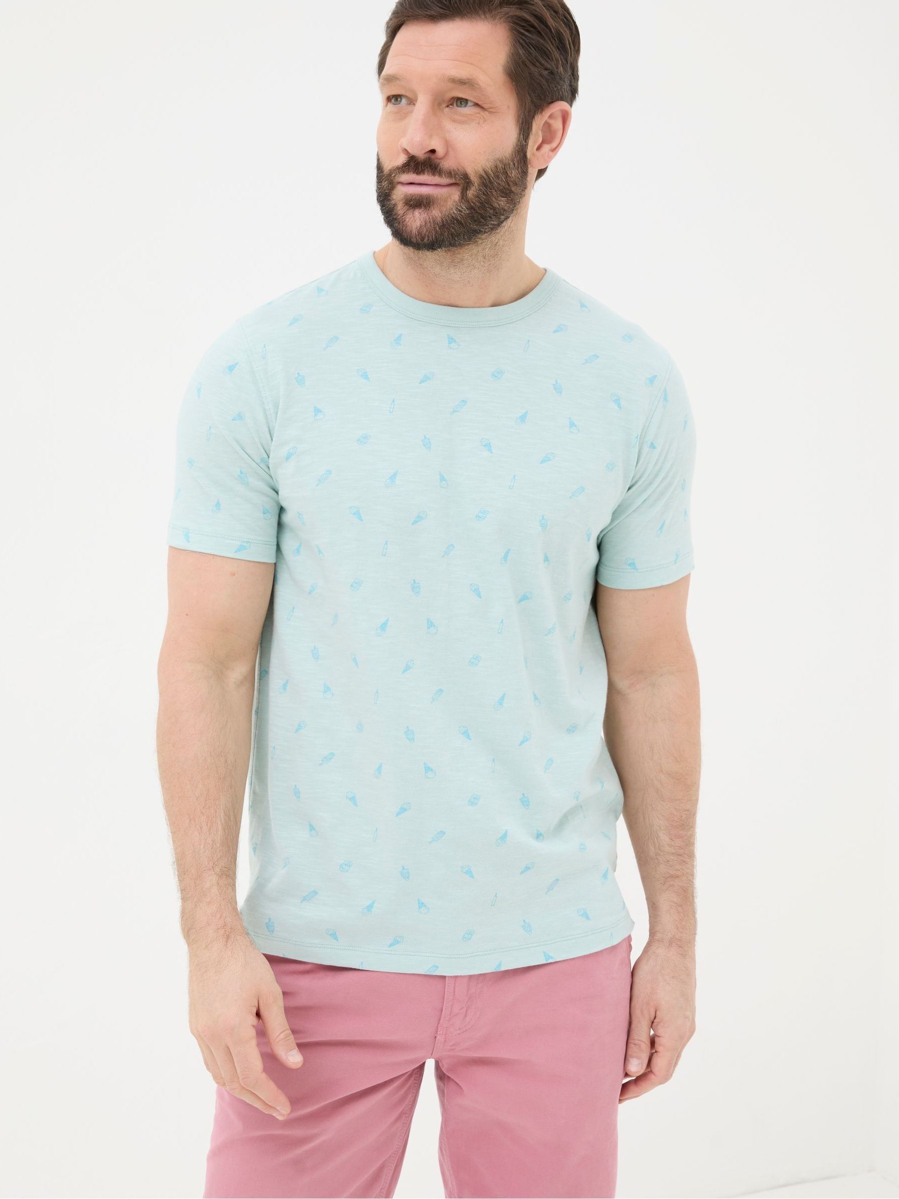Judes Blue Ice Cream Print T-Shirt - Image 1 of 4