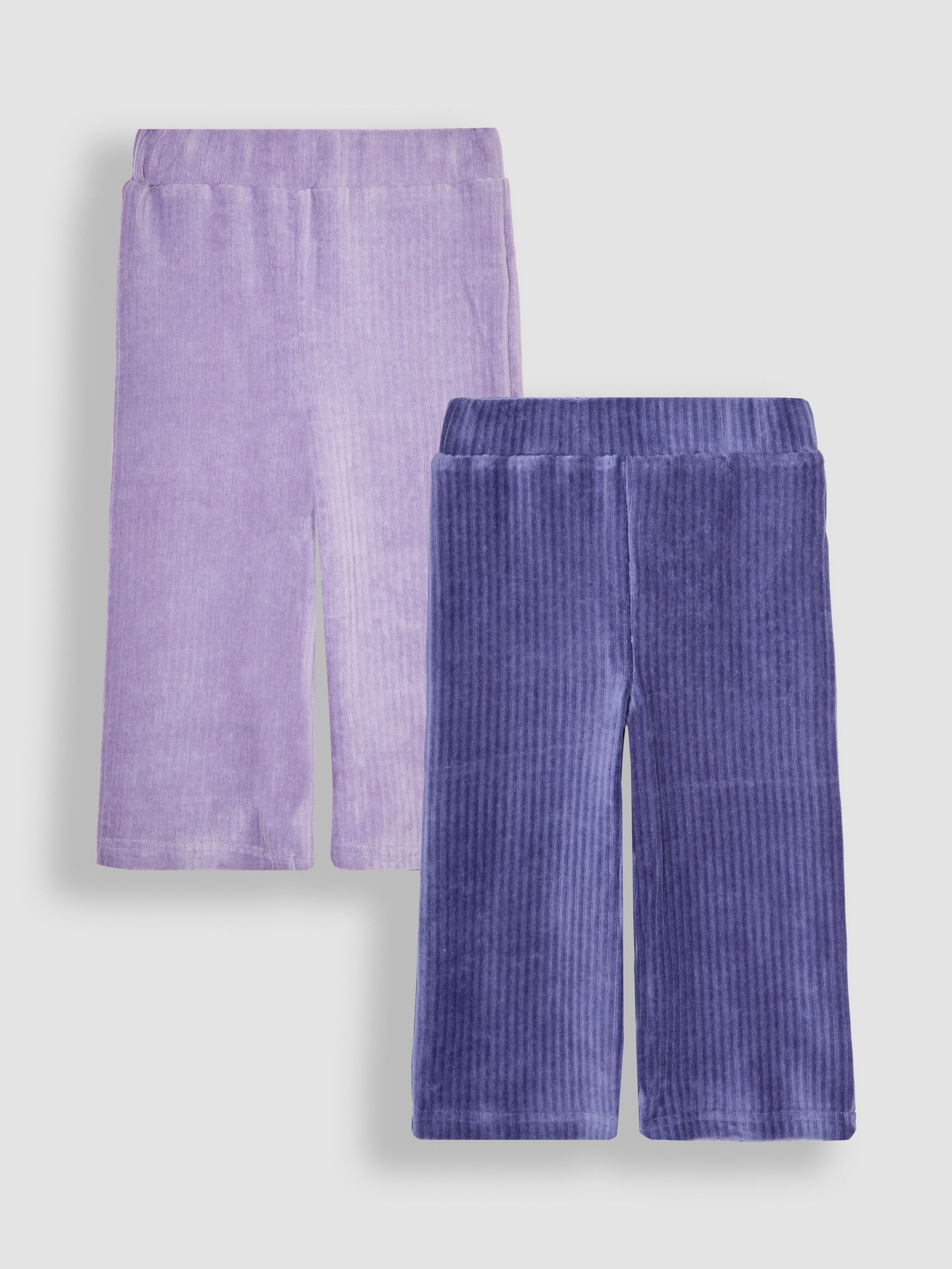 Lilac Purple 2-Pack Cord Velour Flare Leggings - Image 1 of 7