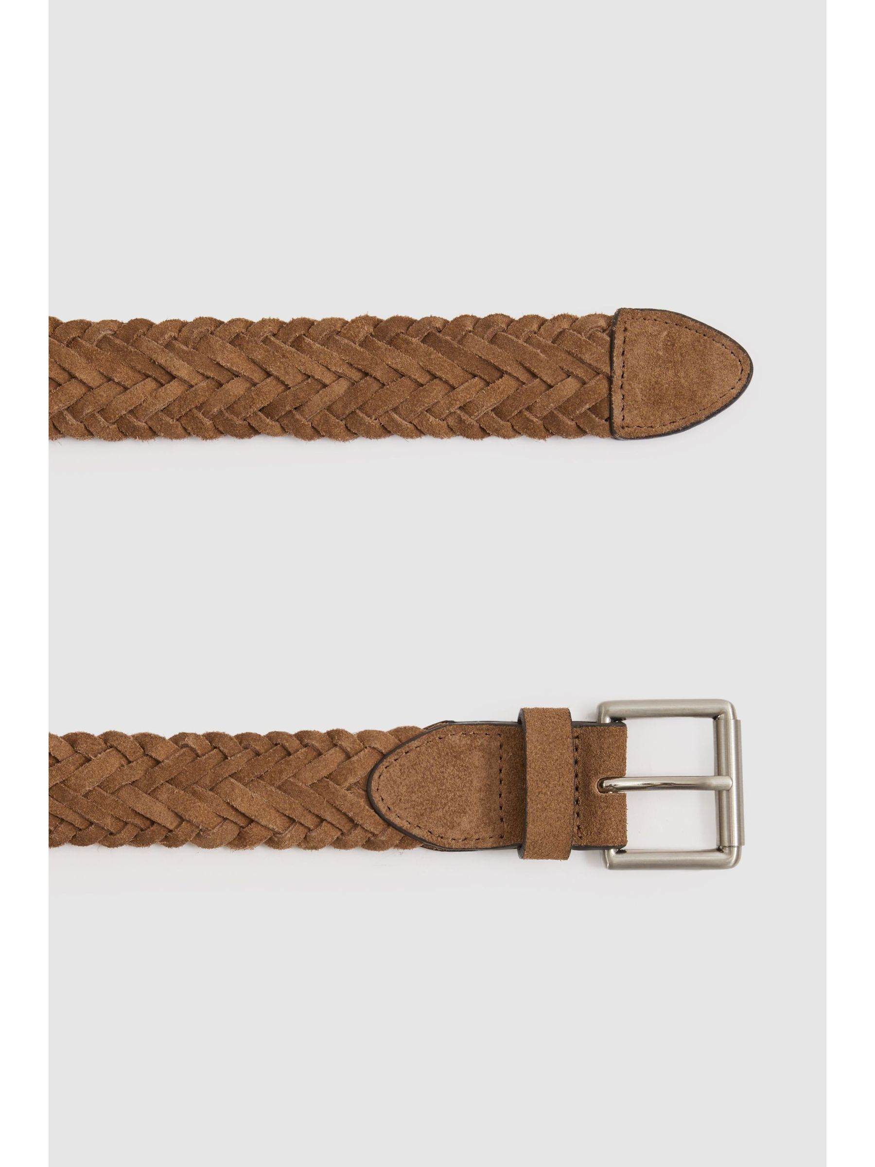 Suede Woven Belt in Stone - Image 3 of 4