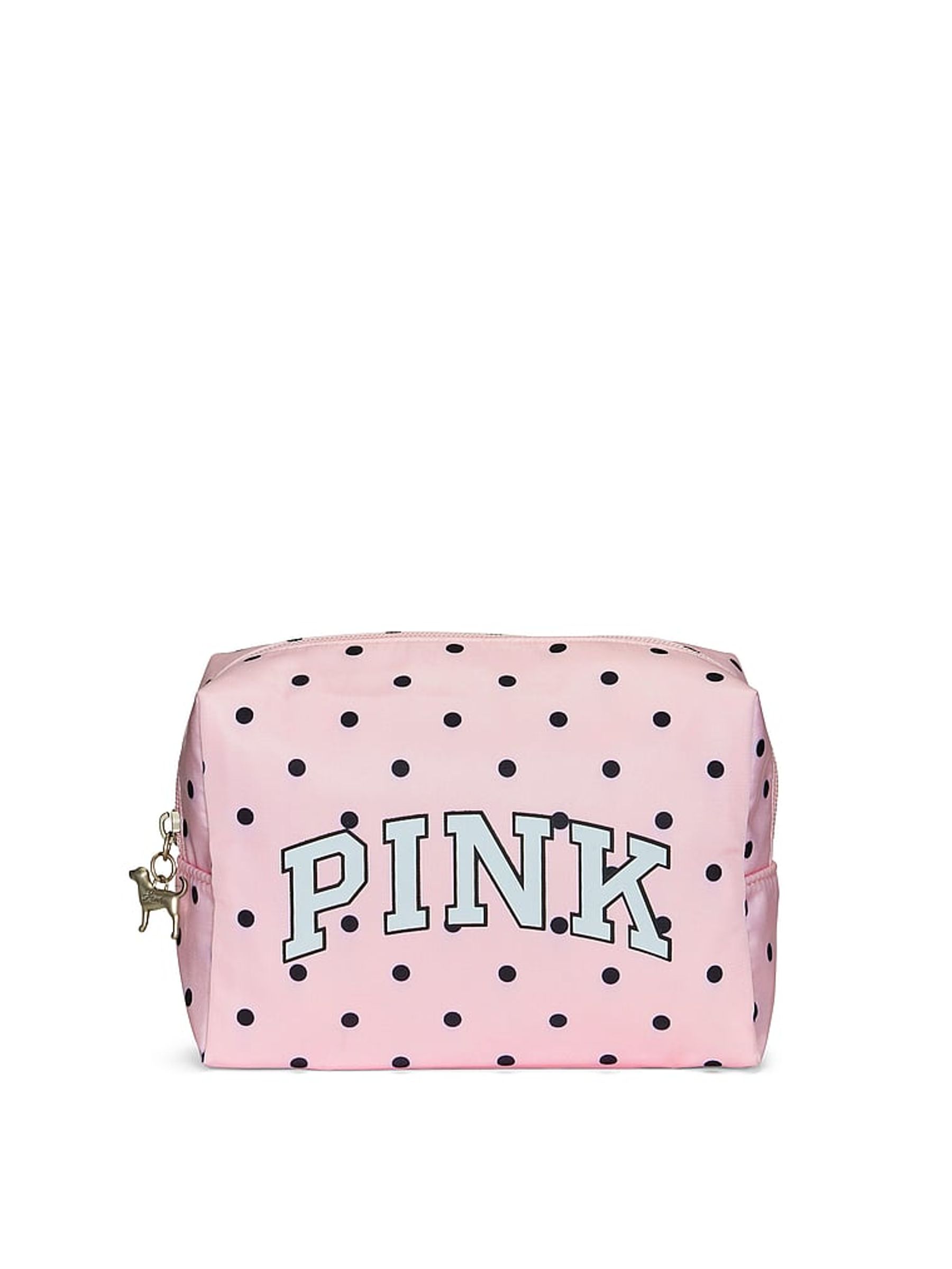 Pink Polka Dot Print Makeup Bag - Image 1 of 3