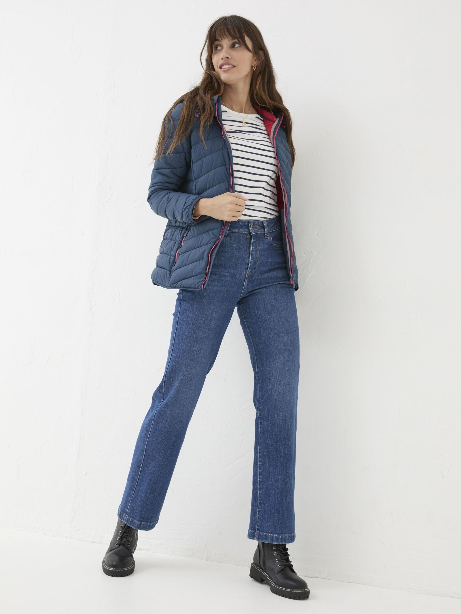Ruby Teal Blue Lightweight Puffer Jacket - Image 3 of 7