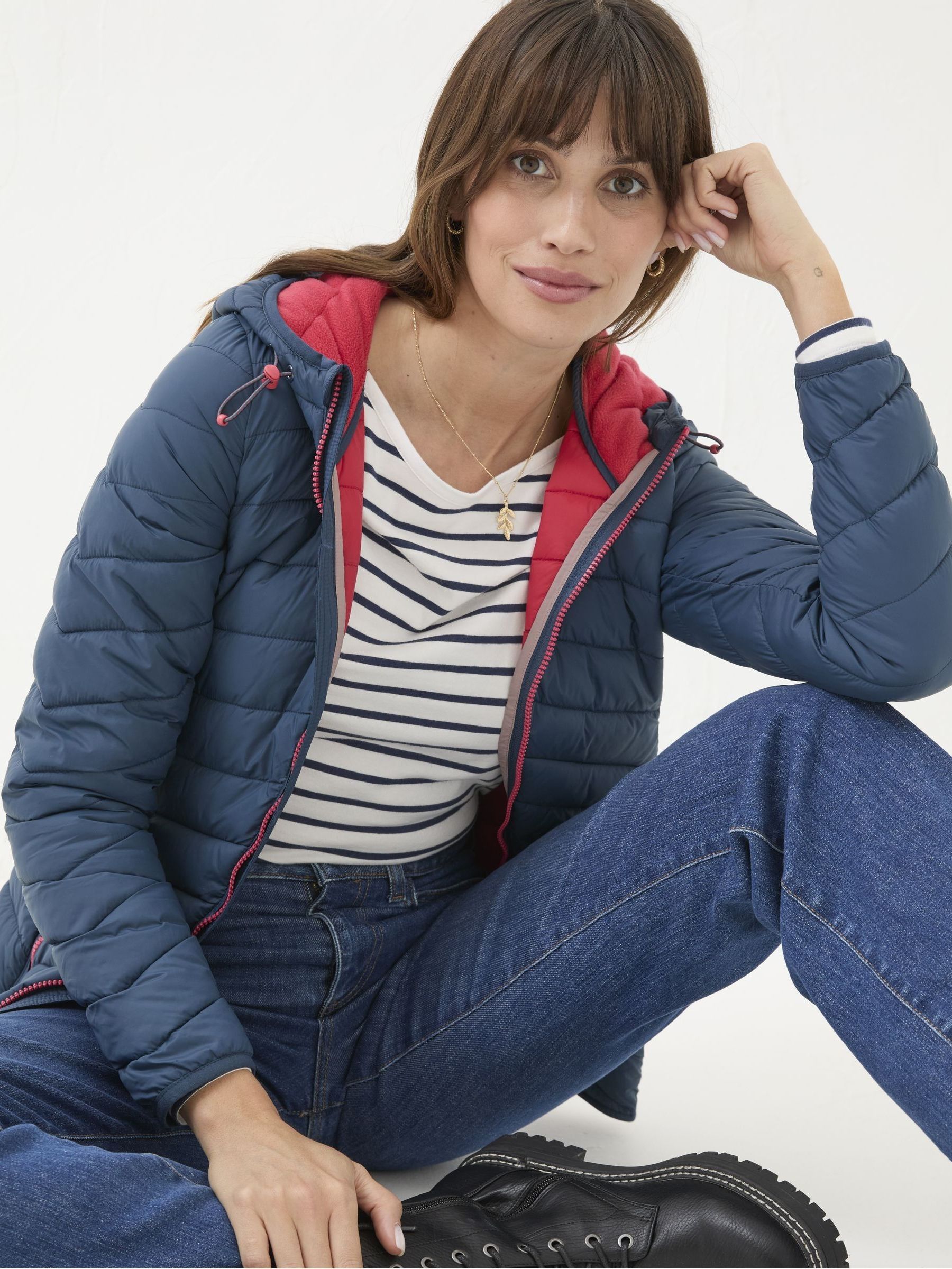 Ruby Teal Blue Lightweight Puffer Jacket - Image 4 of 7
