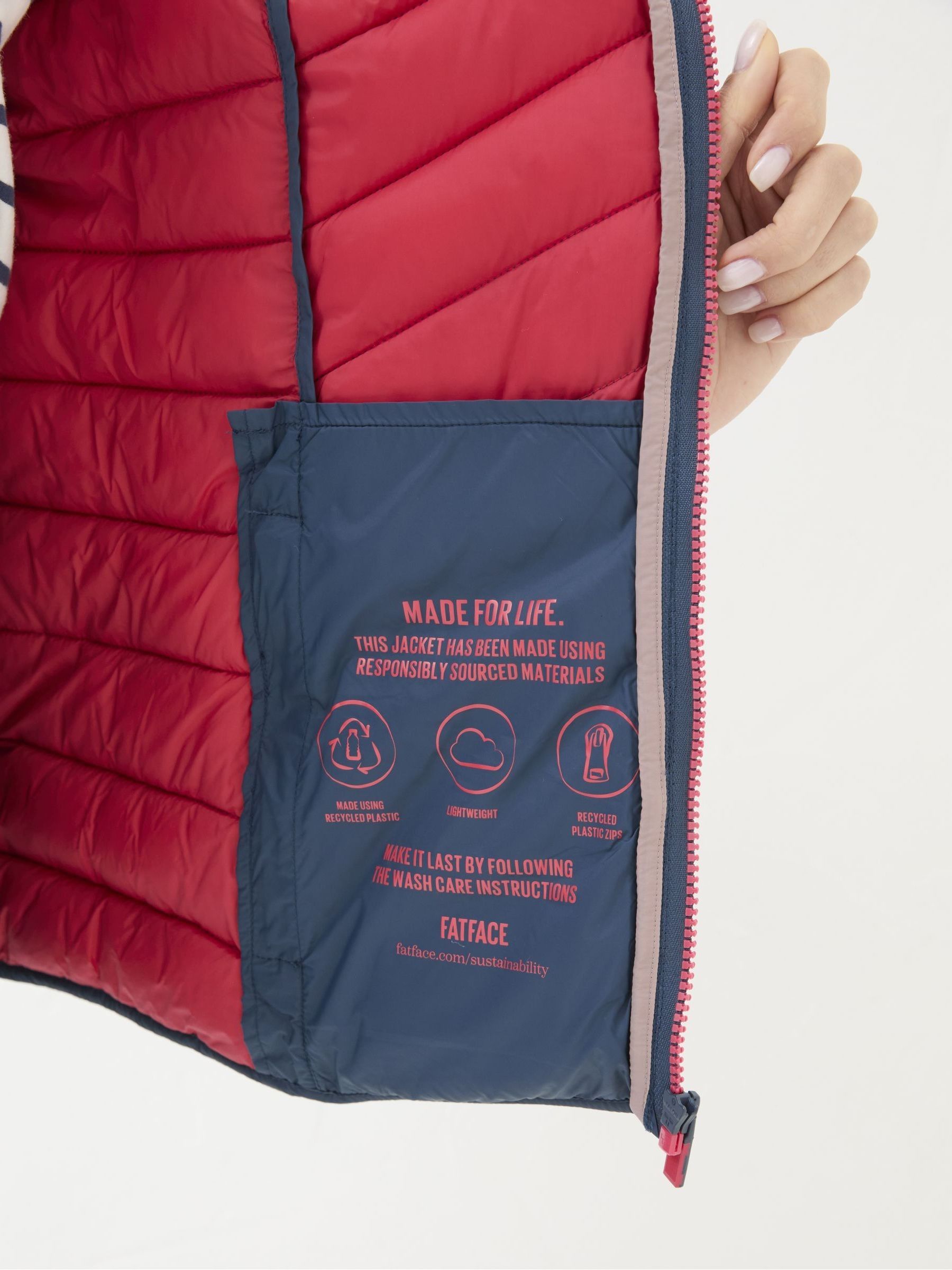 Ruby Teal Blue Lightweight Puffer Jacket - Image 6 of 7