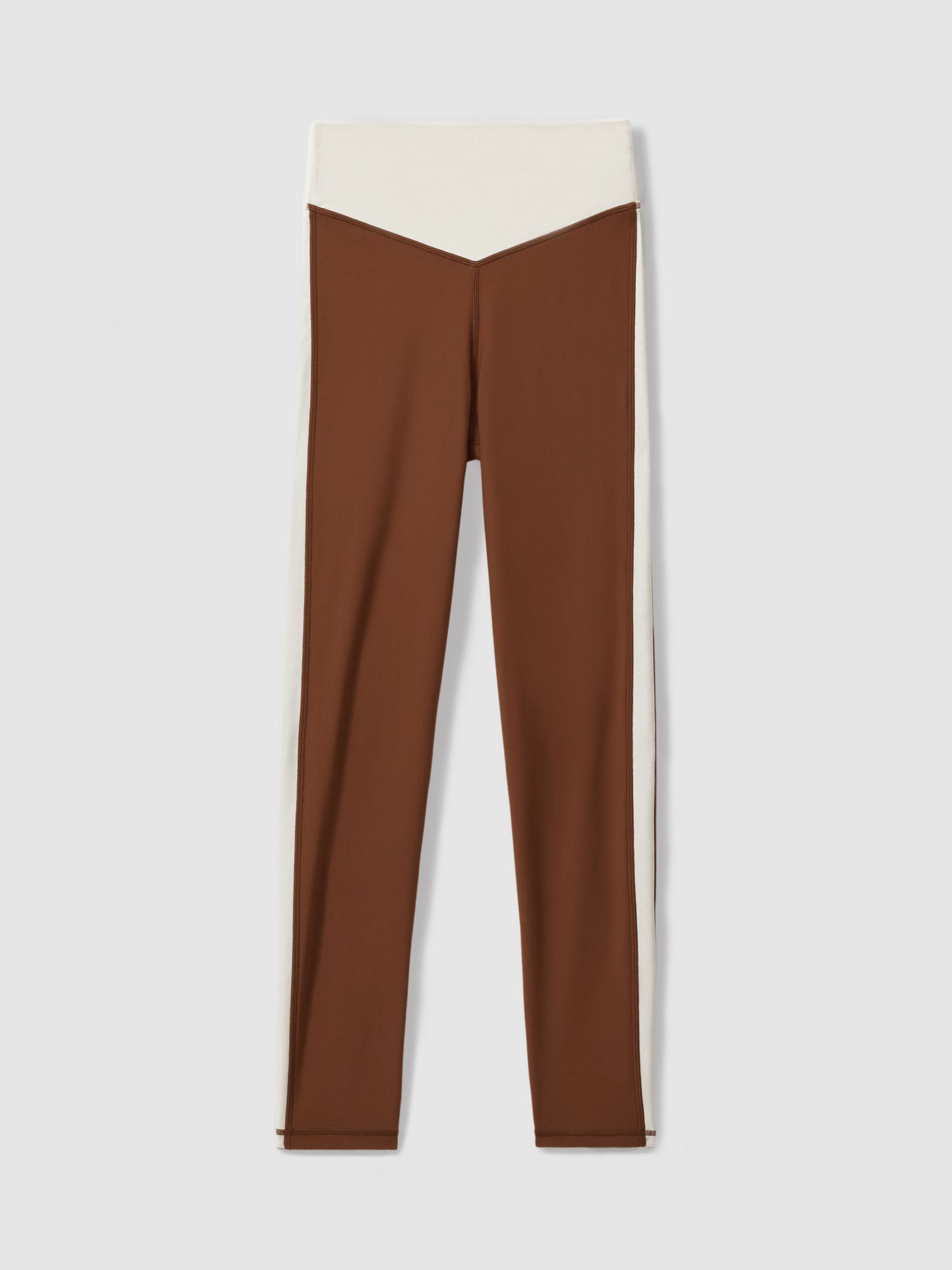 The Upside High Rise Colourblock Leggings in Chestnut - Image 2 of 6