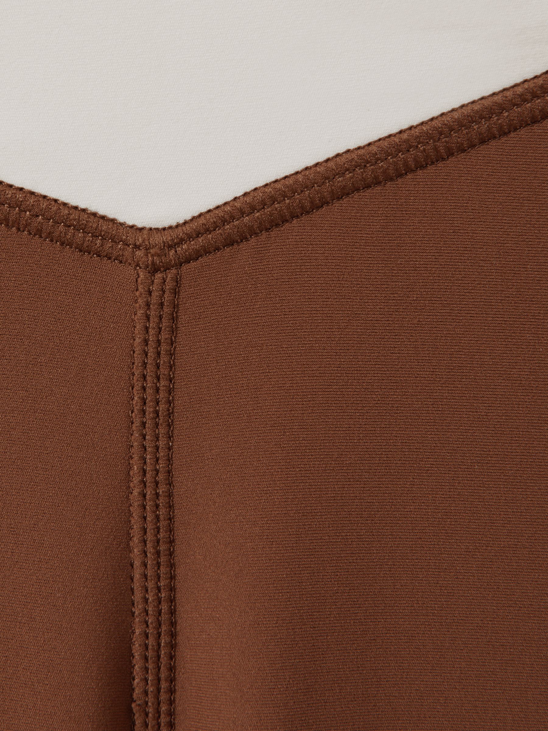 The Upside High Rise Colourblock Leggings in Chestnut - Image 6 of 6