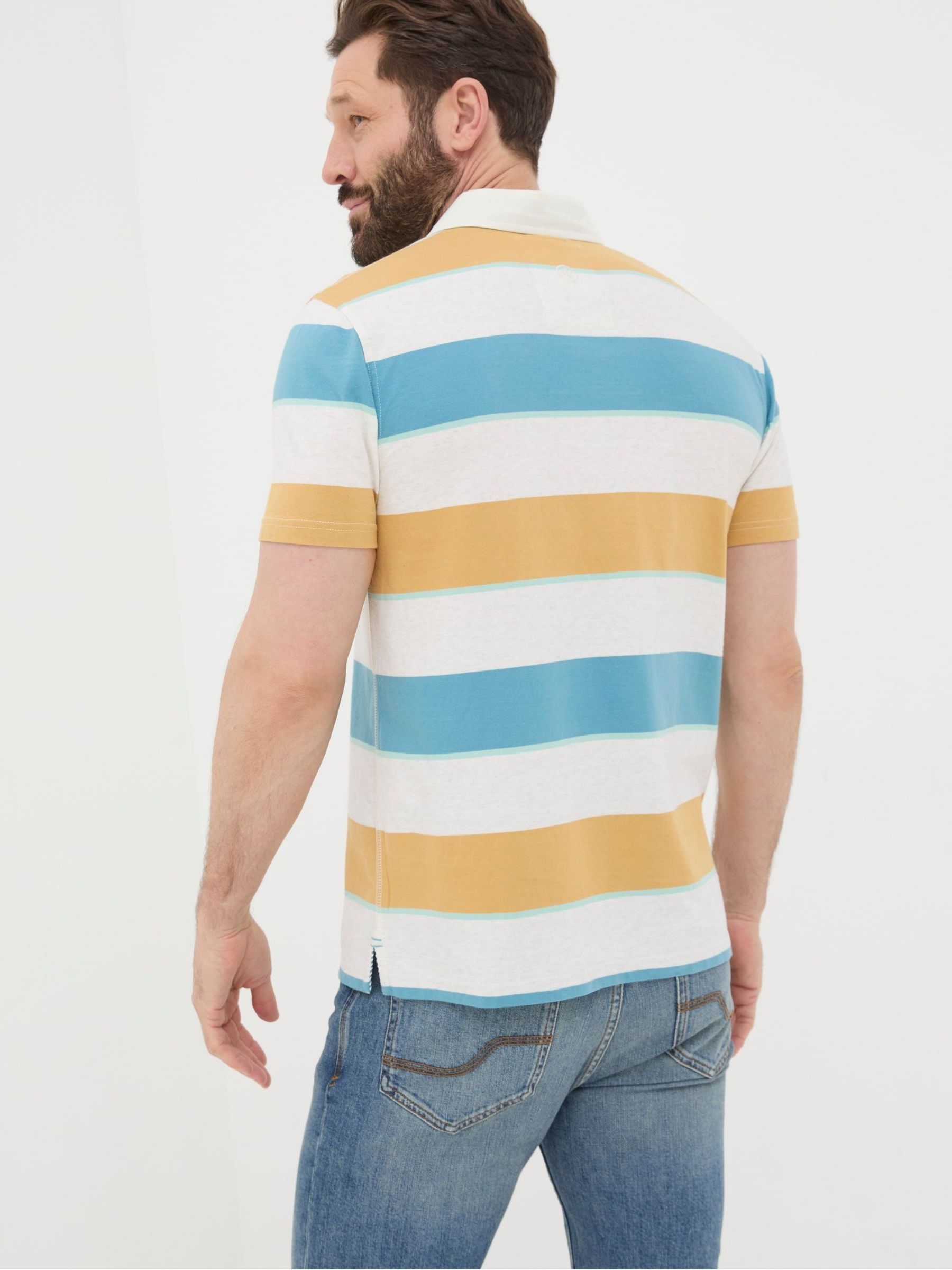 Hastings Yellow Stripe Polo Shirt - Image 2 of 6 Hastings Yellow Stripe Polo Shirt - Image 2 of 6